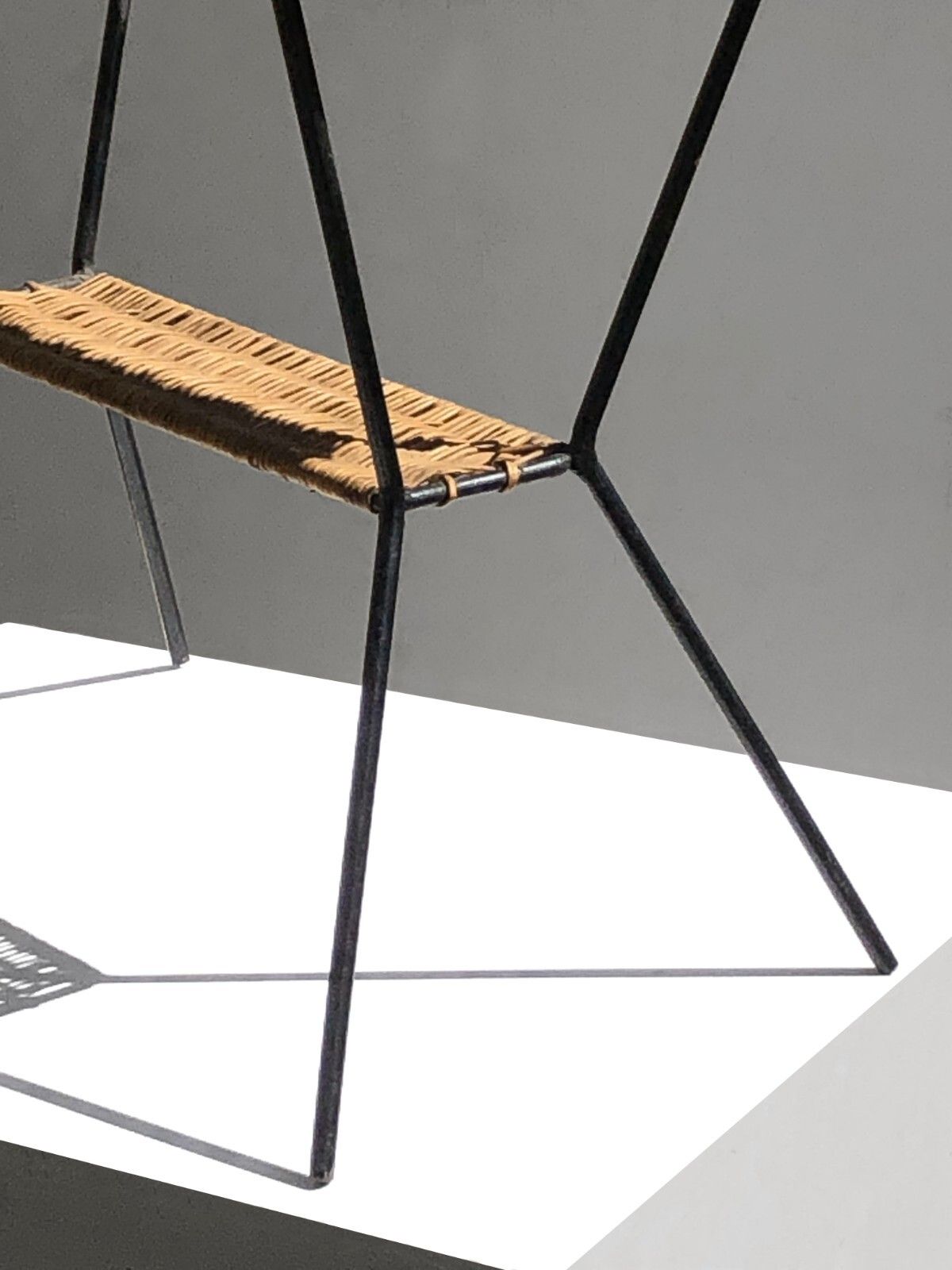 1950 Modernist Rattan Coffee Table Reconstruction Hitier Mategot Gascoin Sognot photo vinterior