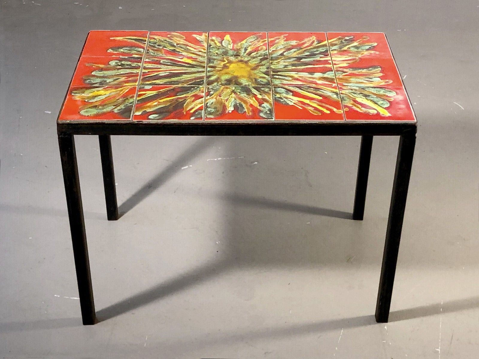 1950 Vallauris Modernist Abstraction Lyrical Ceramic Bass Table Belarti photo Art
