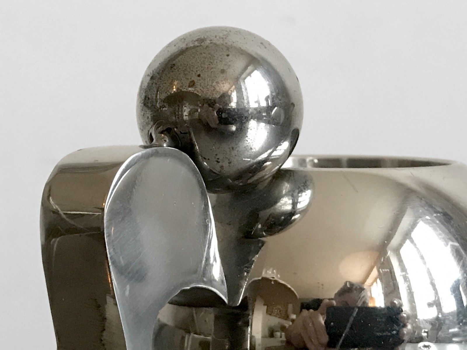 1970 1980 Rosette Bir Sculpture Bougeoir Modernist Memphis Candlestick photo for sale