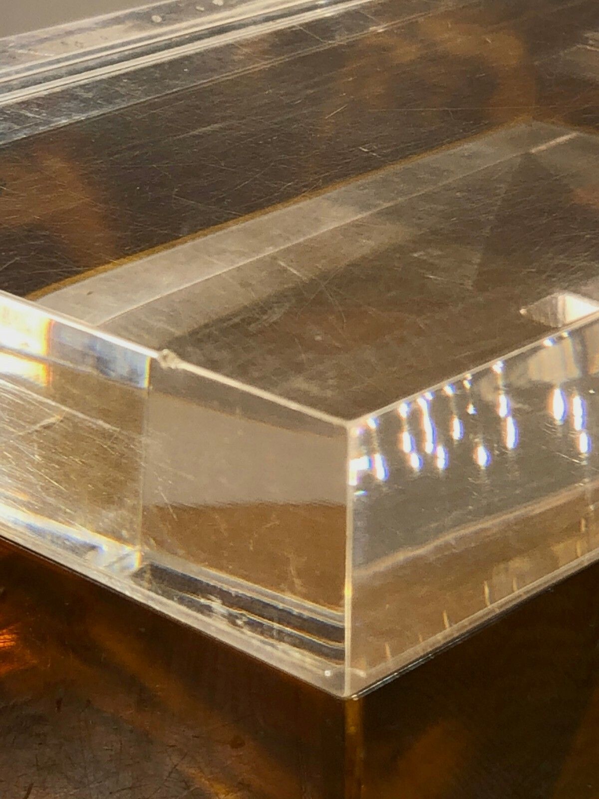 1970 Philippe Cheverny 1 Box Post Modernist Pop Shabby Chic Lucite Plexiglas photo vinterior
