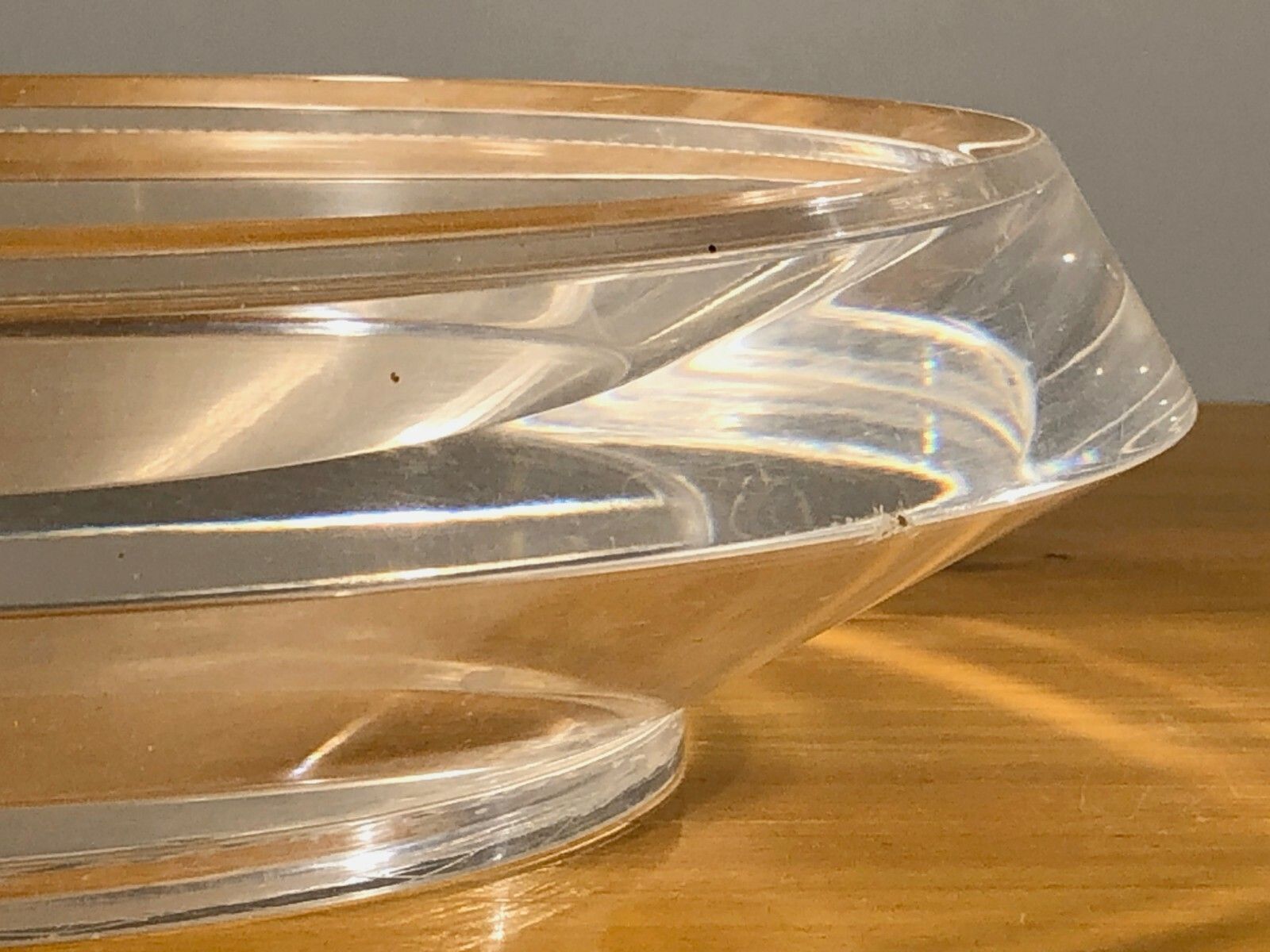 1970 Lucite Modernist Shabby Chic Space Age Plexiglass Video Pocket Cut Giraudon photo buy