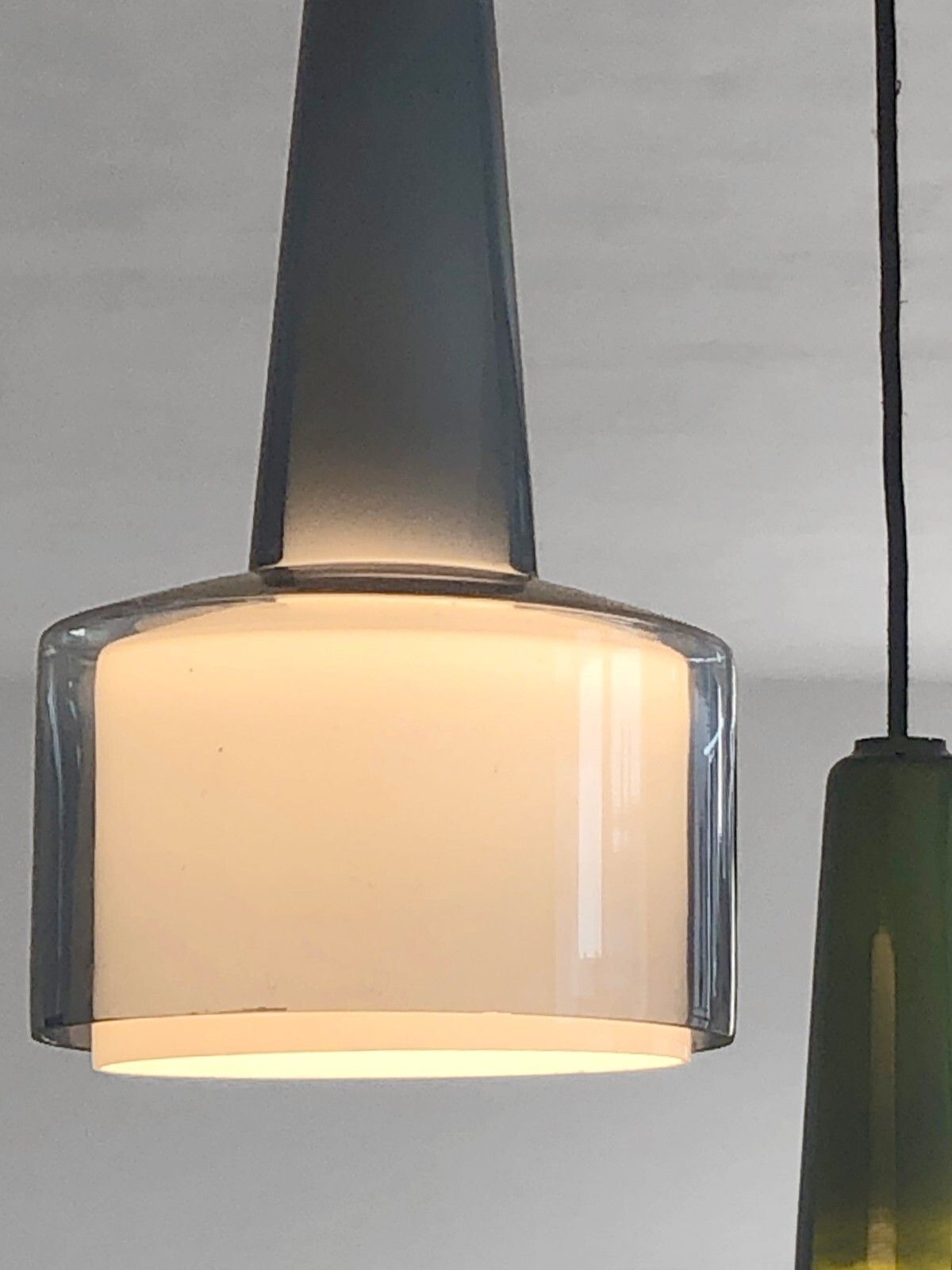 1960 Bent Nordsted Fog & Morup 2 Suspension Chandeliers Modernist Scandinavian Dansk photo furniture