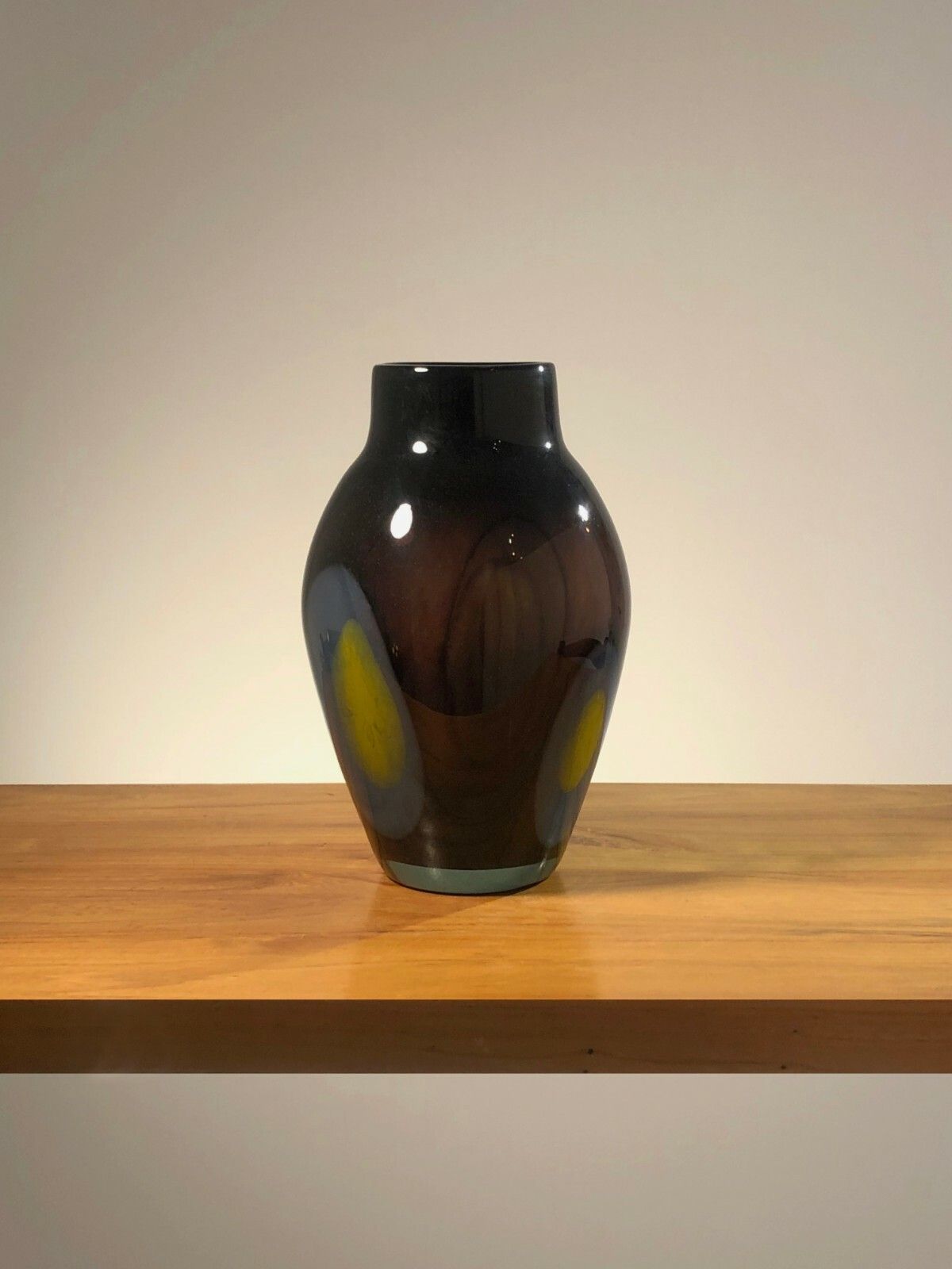 1970 Large Modernist Neo Classical Glass Vase Free Form Venini Murano