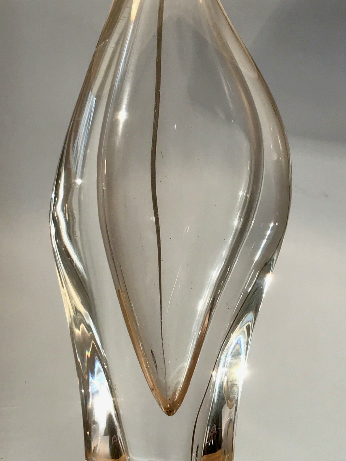 1960 Sevres Large Modernist Glass Lamp Free Form Murano Sarpaneva photo for sale
