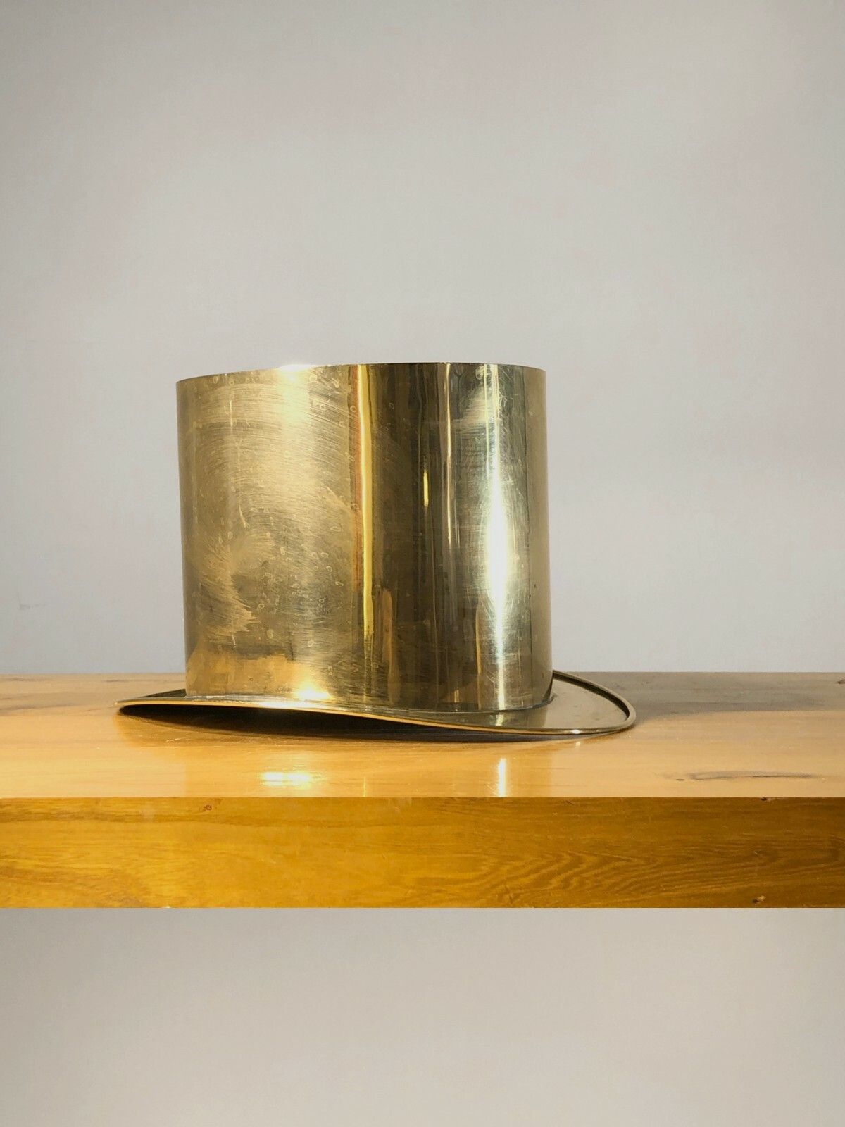 1970 Champagne Bucket Art Deco Shabby Chic Bronze Hat Jansen Romeo photo for sale