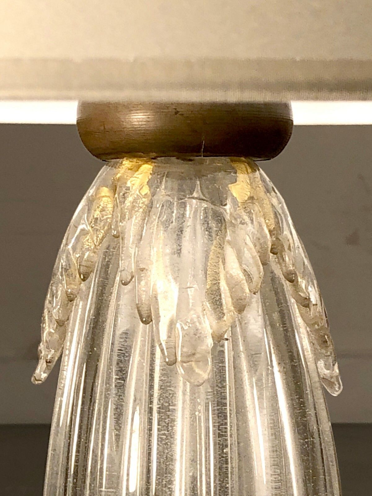 1950 Hercules Barovier Murano Venini Neo Classical Shabby Chic Seguso Glass Lamp photo furniture