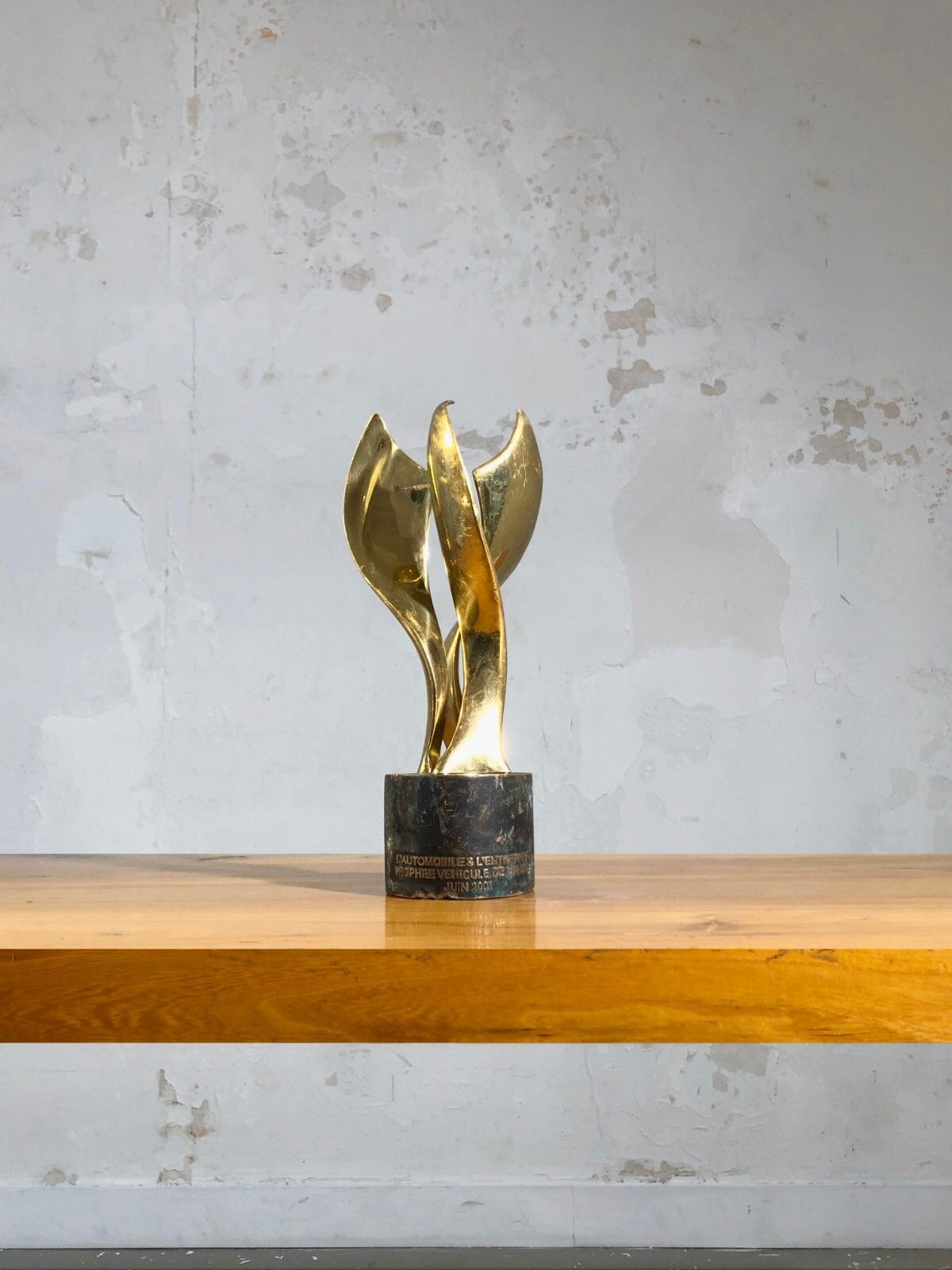 1970 Martine Mercier Sculpture Trophee Shabby Chic Brutalist Bronze