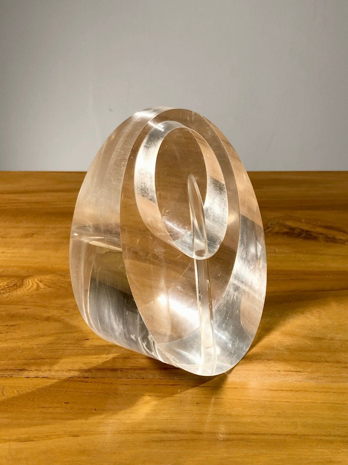 1970 Shabby Chic Kinetic Plexiglas Sculpture Lucite Fractal Resin Giraudon photo vinterior