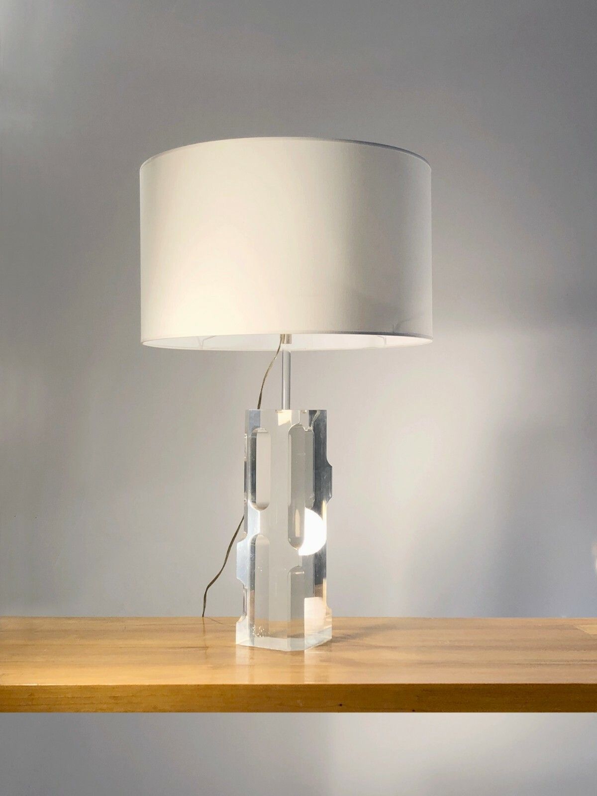 1970 Alessio Pocket Lamp Sculpture Shabby Chic Lucite Plexiglas Kinetic Op Art
