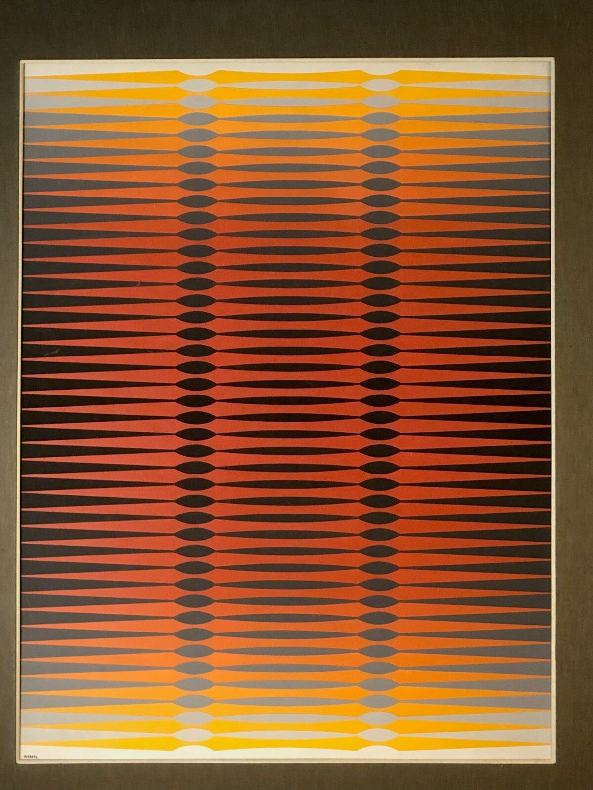 1970 Dordevic Miodrag 1/2 Kinetic Painting Geometric Abstraction Optical Art photo furniture