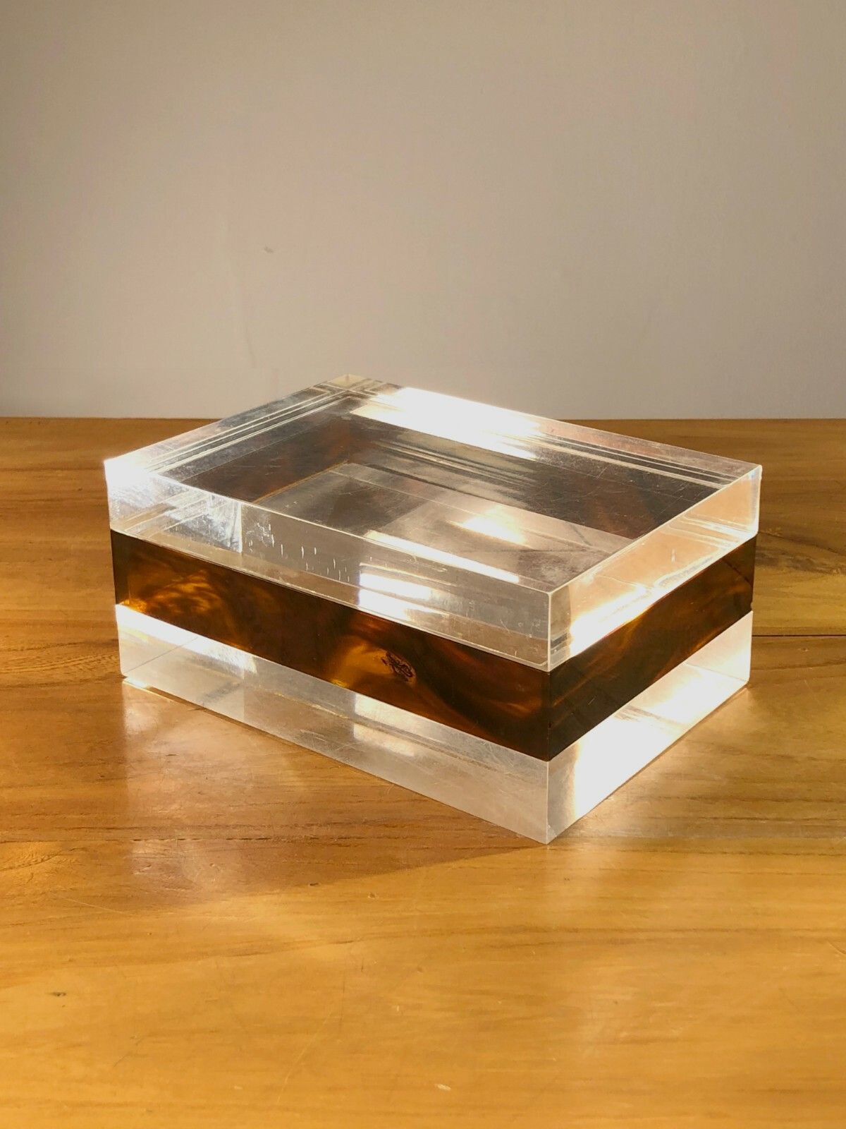 1970 Philippe Cheverny 1 Box Post Modernist Pop Shabby Chic Lucite Plexiglas photo for sale