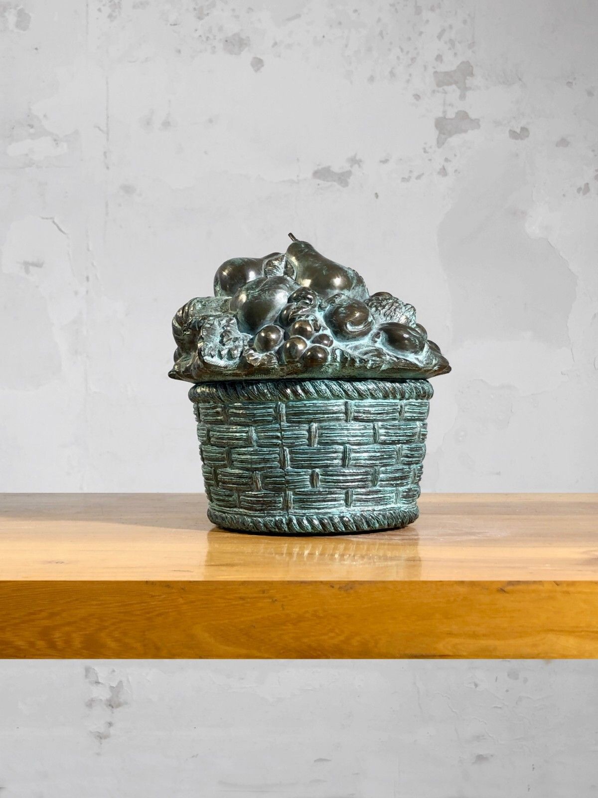 1516.0 1970 Mauro Manetti Ice Bucket Bronze Box Art Deco Shabby Chic Jansen Pergay photo
