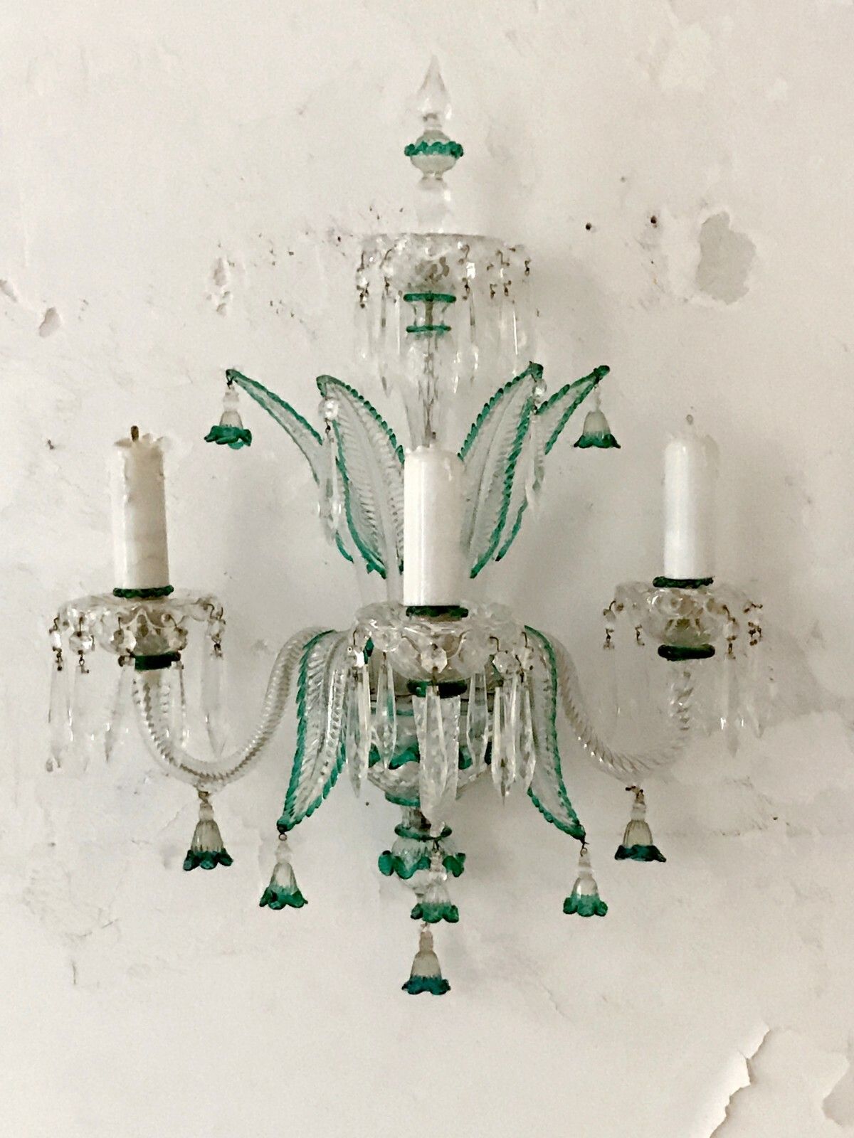 1960 Veronese Flavio Poli 2 Glass Appliques Venini Murano Venise Shabby Chic photo 10105.0