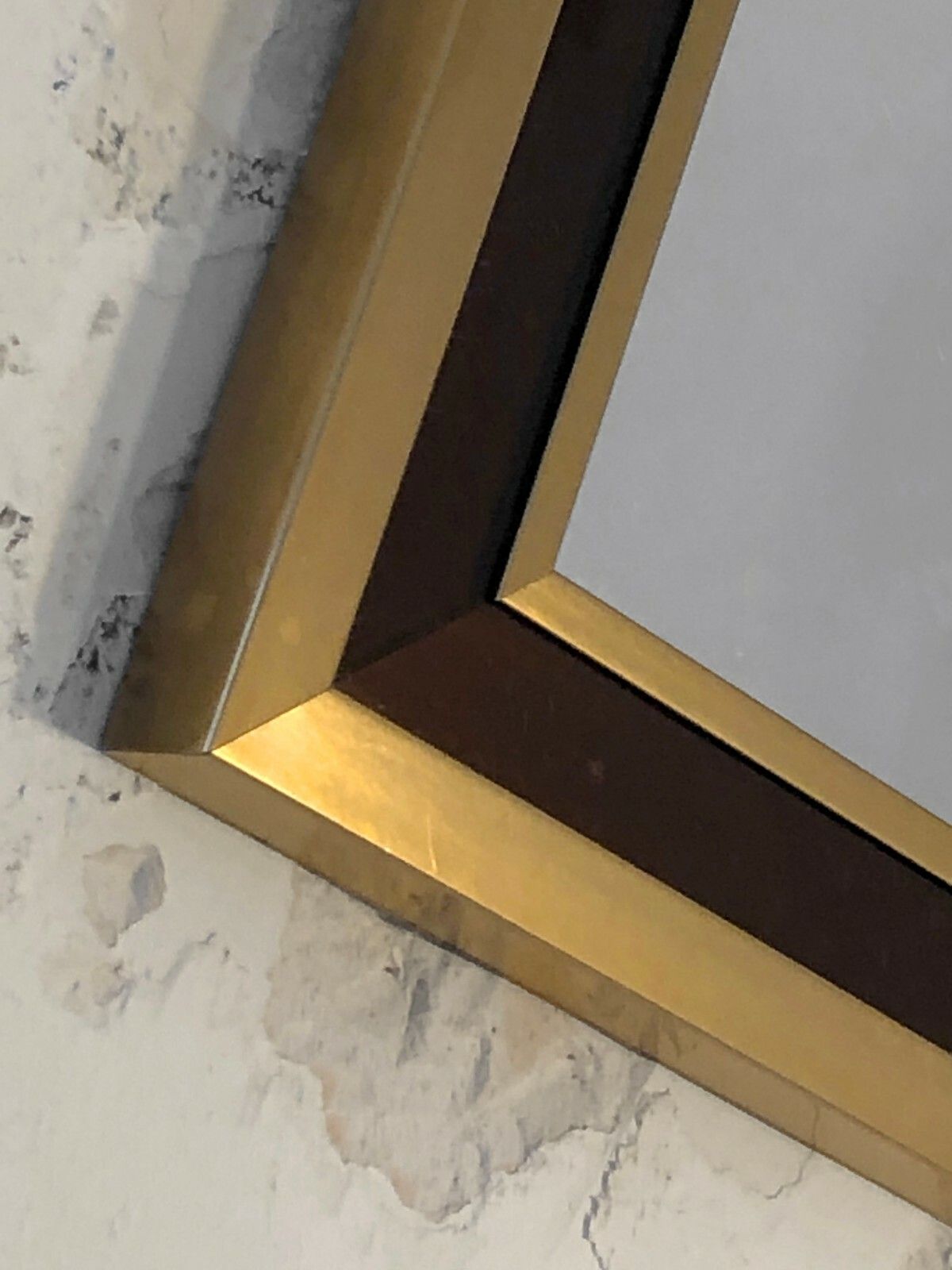 1970 Small Art Deco Modernist Square Mirror Shabby Chic Romeo Rega Jansen Rizzo photo Home Decor