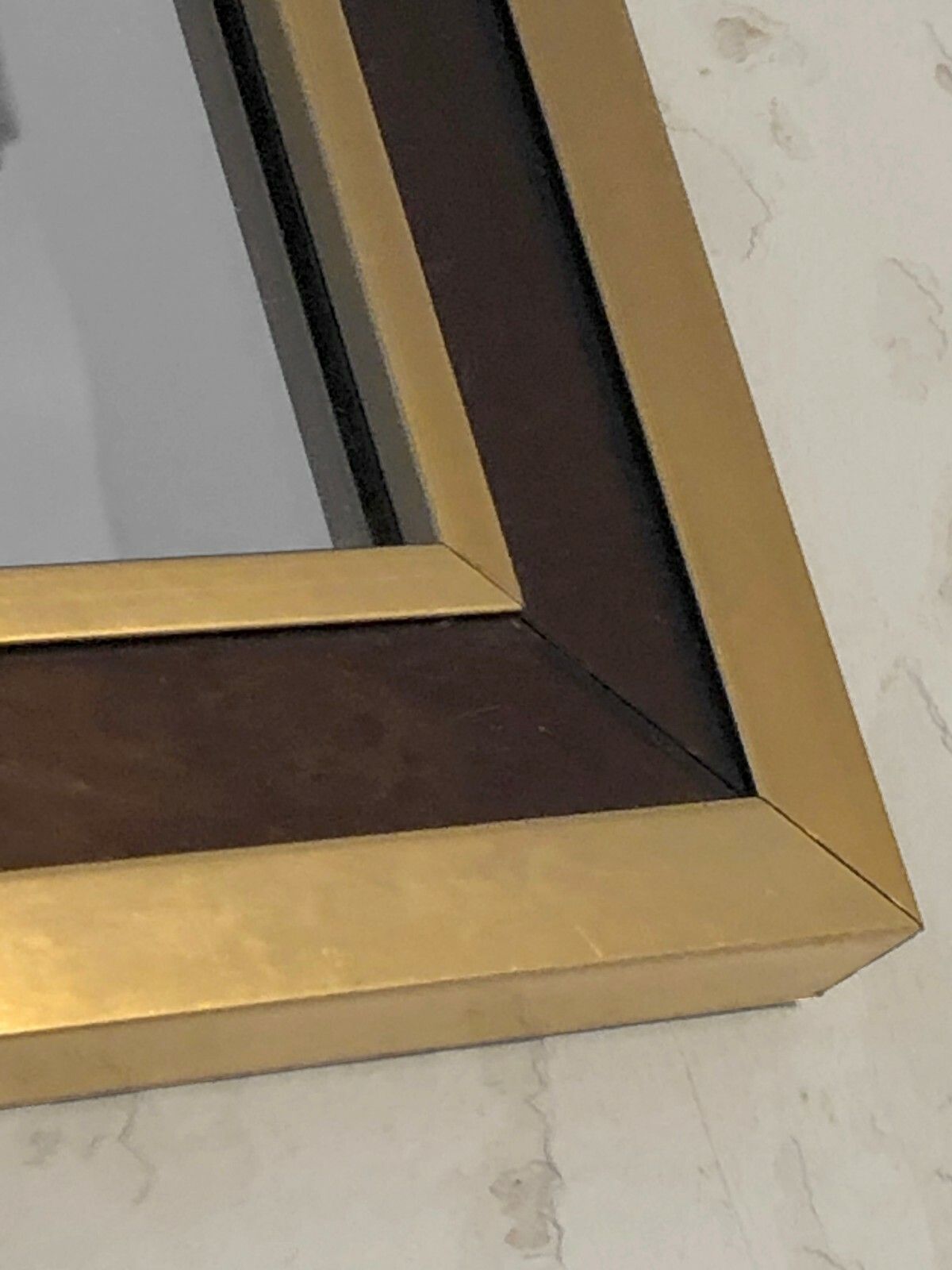 1970 Small Art Deco Modernist Square Mirror Shabby Chic Romeo Rega Jansen Rizzo photo 1011.0