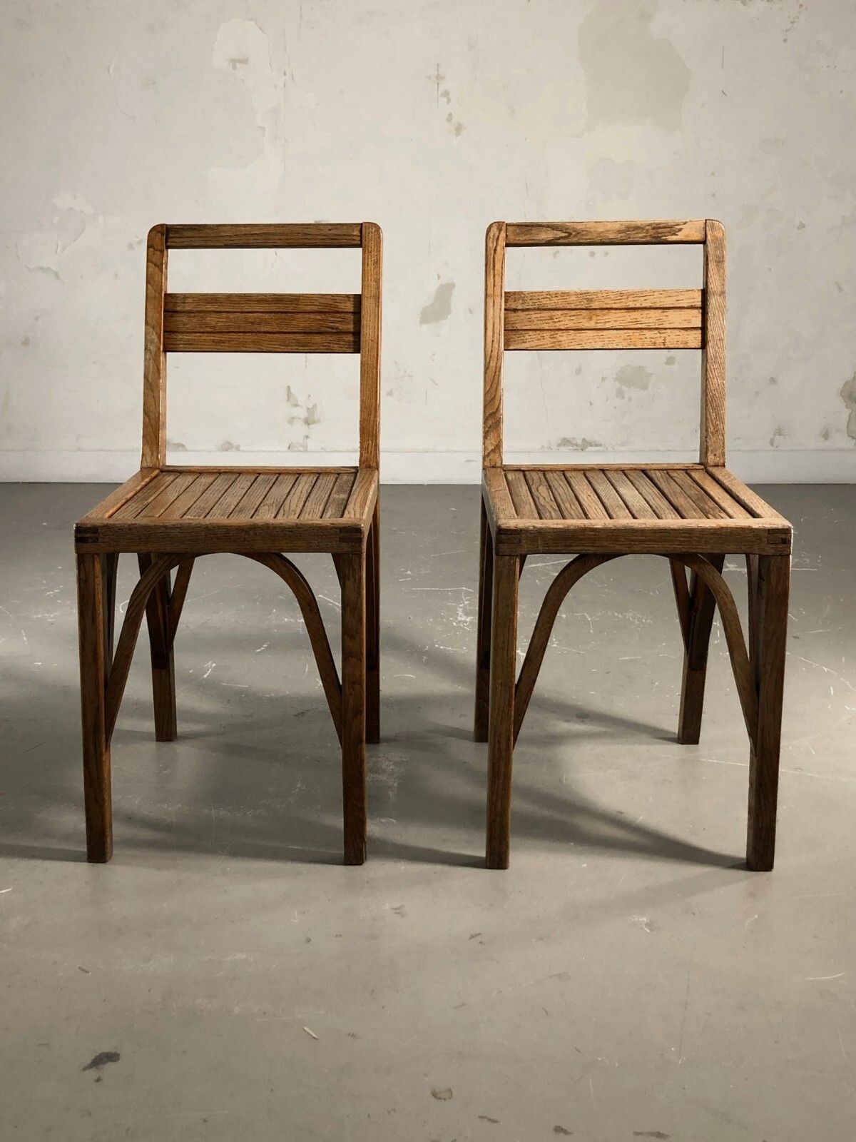 1950 2 Modernist Chairs Reconstruction Bauhaus René Gabriel Gascoin Thonet photo buy