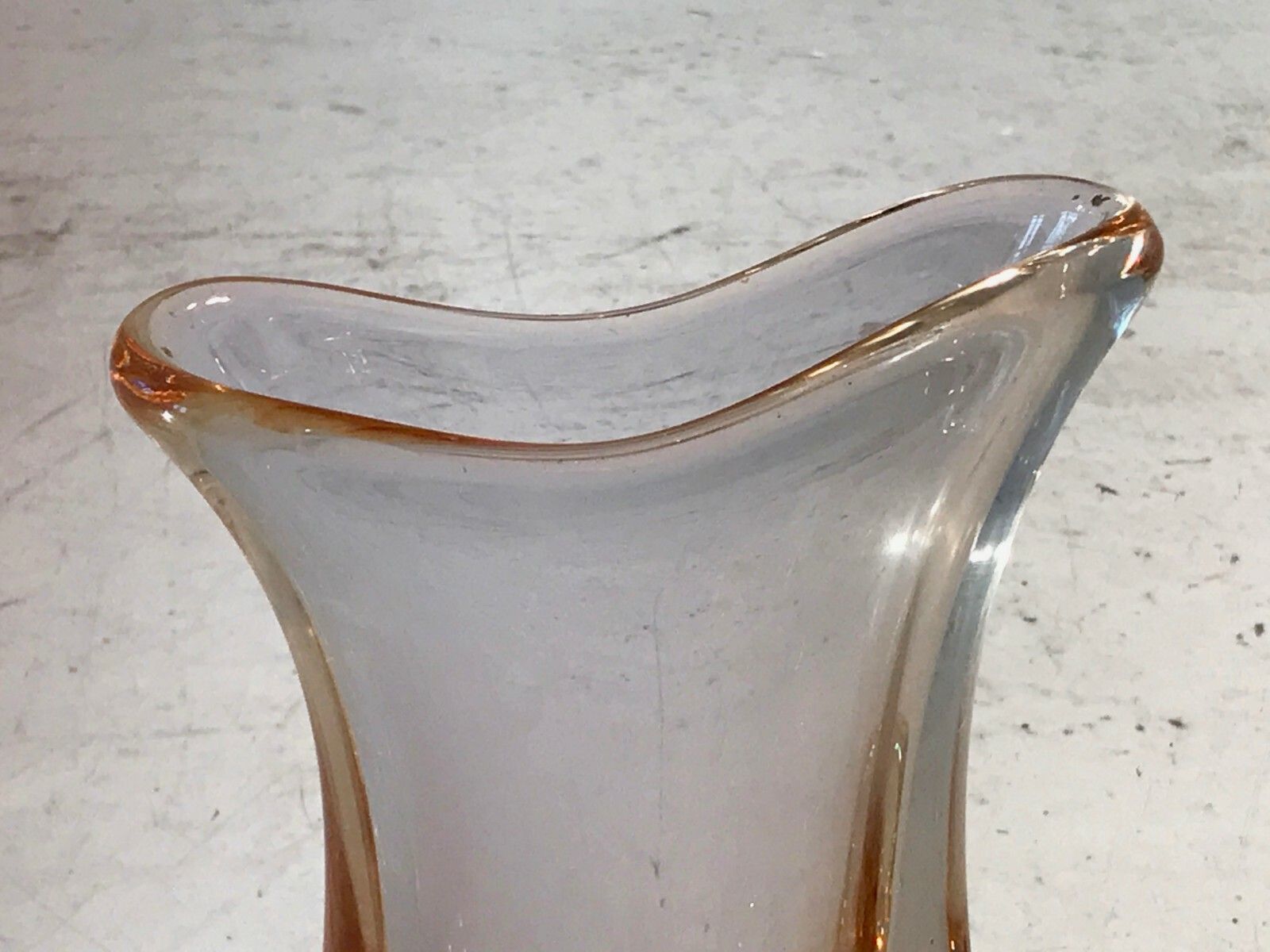 1970 Sevres Glass Sculpture Vase Free Form Modernist Memphis Murano Venini photo furniture