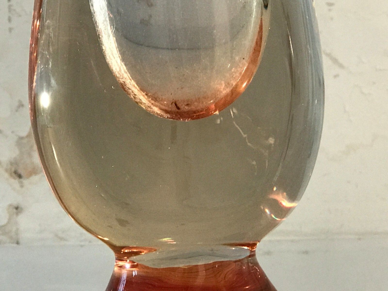 photo furniture 1970 Sevres Glass Sculpture Vase Free Form Modernist Memphis Murano Venini