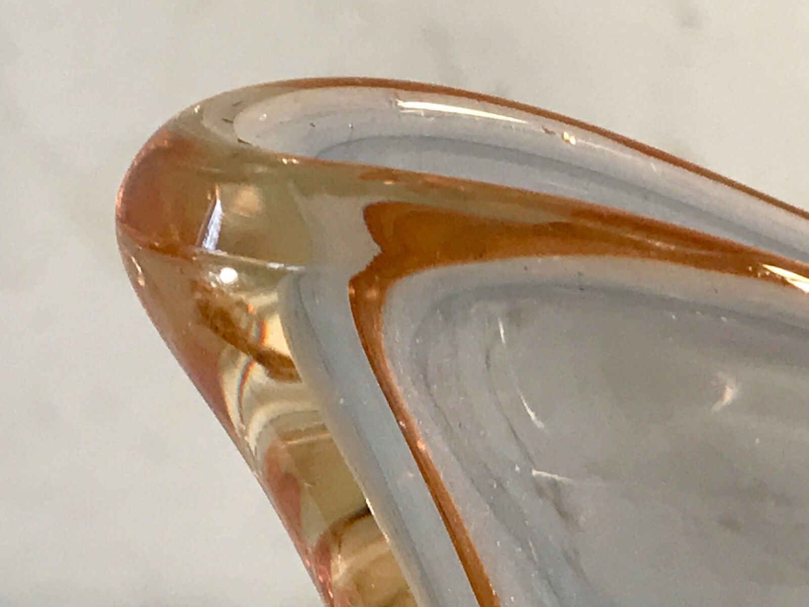 Art 1970 Sevres Glass Sculpture Vase Free Form Modernist Memphis Murano Venini photo