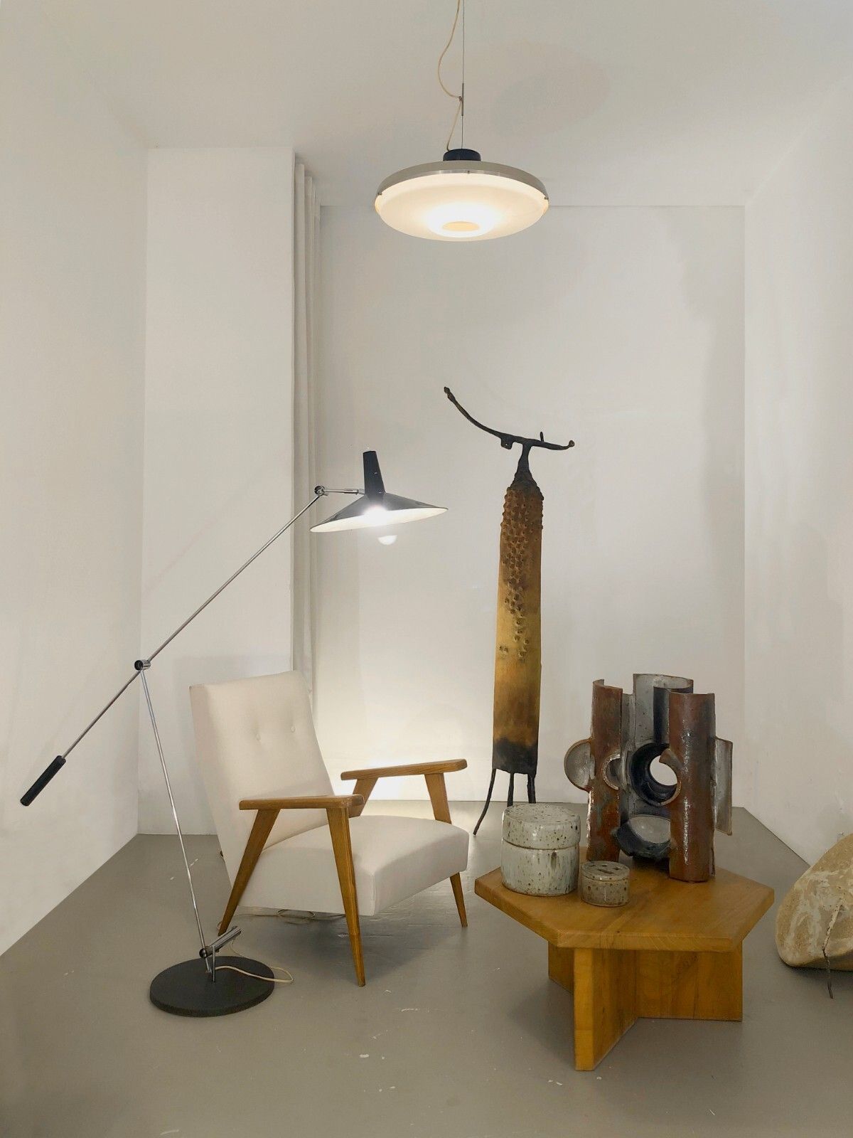 5053.0 1950 Modernist Chair Reconstruction Free Form Motte Guariche Caillette photo