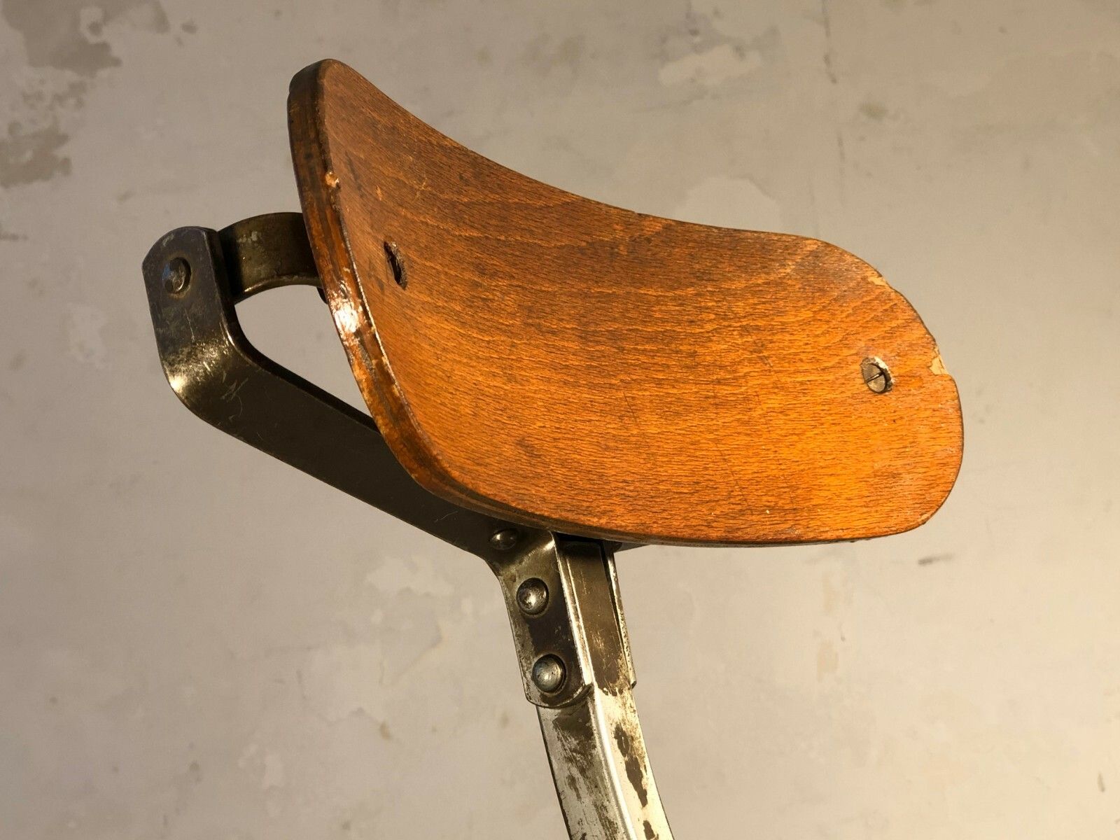 1950 Modernist Reconstruction Bauhaus Industrial Workshop Chair Chapo Perriand photo Furniture
