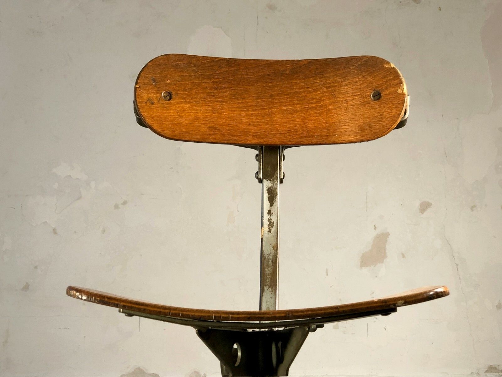 photo for sale 1950 Modernist Reconstruction Bauhaus Industrial Workshop Chair Chapo Perriand