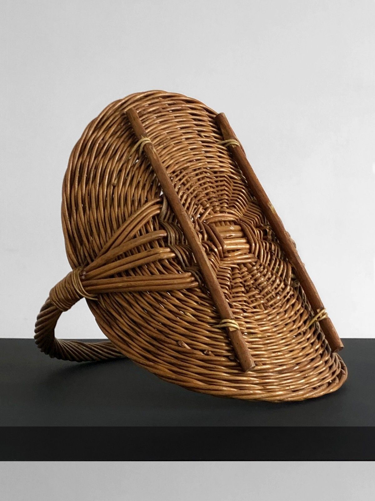 1970 Modernist Brutalist Modernist Fire Arts Modern Rustic Book Holder Basket Sognot photo Furniture
