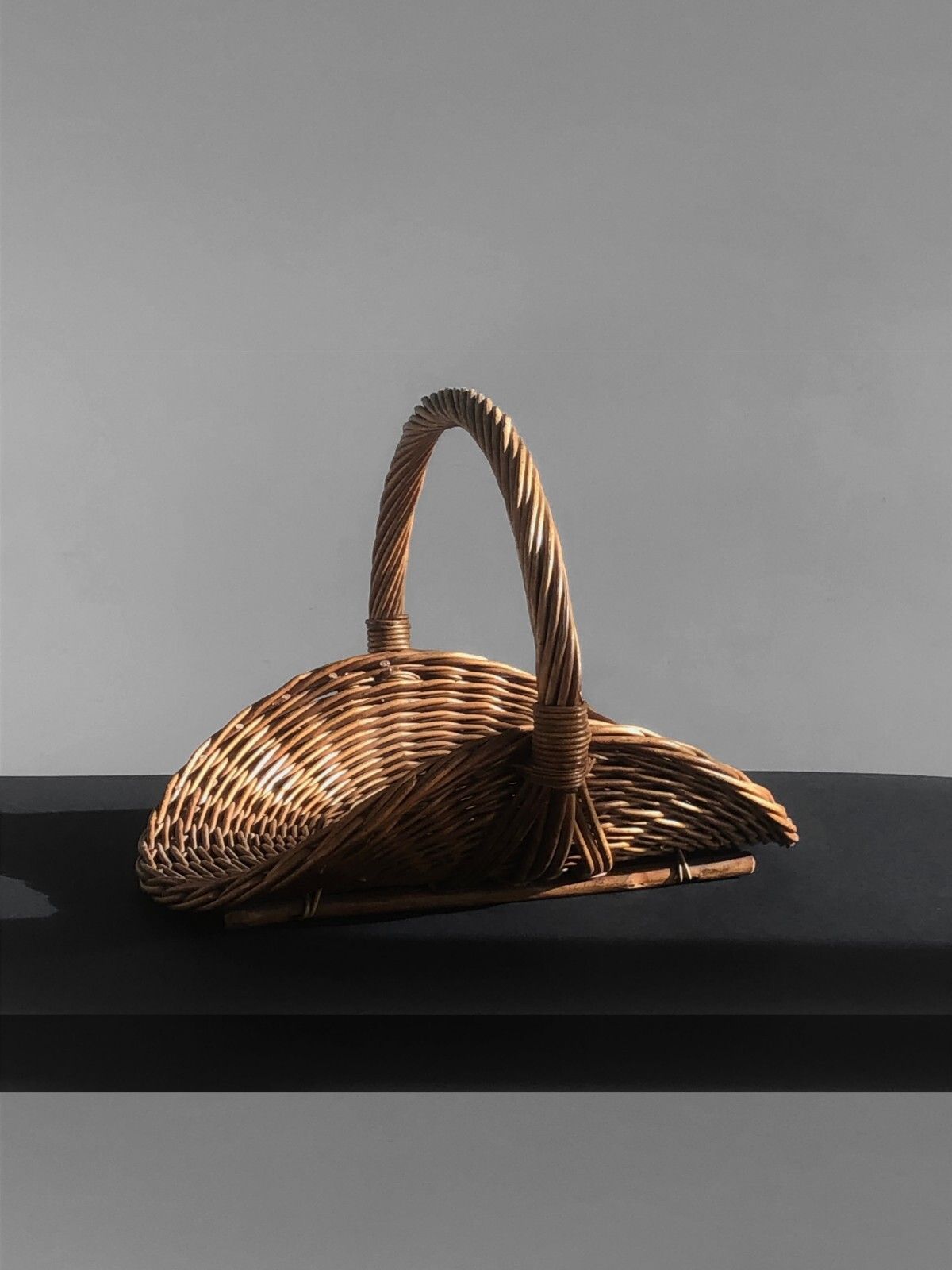 photo for sale 1970 Modernist Brutalist Modernist Fire Arts Modern Rustic Book Holder Basket Sognot