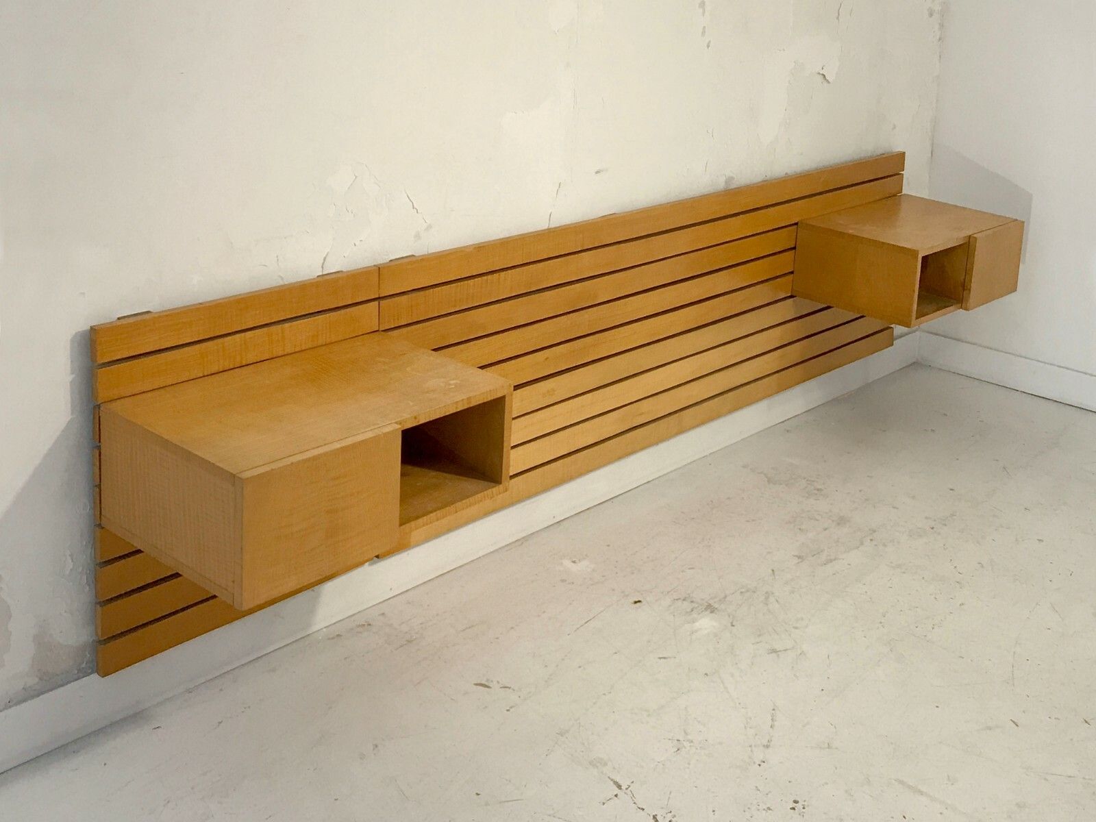 1950 Alain Richard Bedhead & Bedsides Modernist Reconstruction Perriand photo furniture