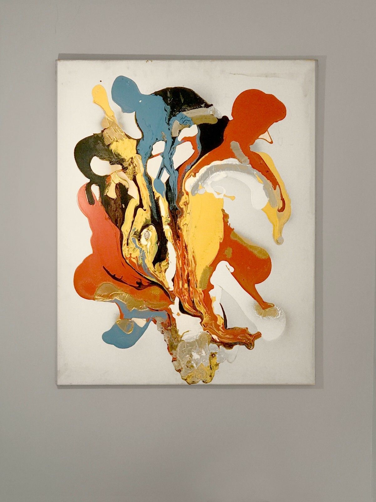 1990 Melyna Dali Abstraction Painting Free Form Psychedelic Jackson Pollock
