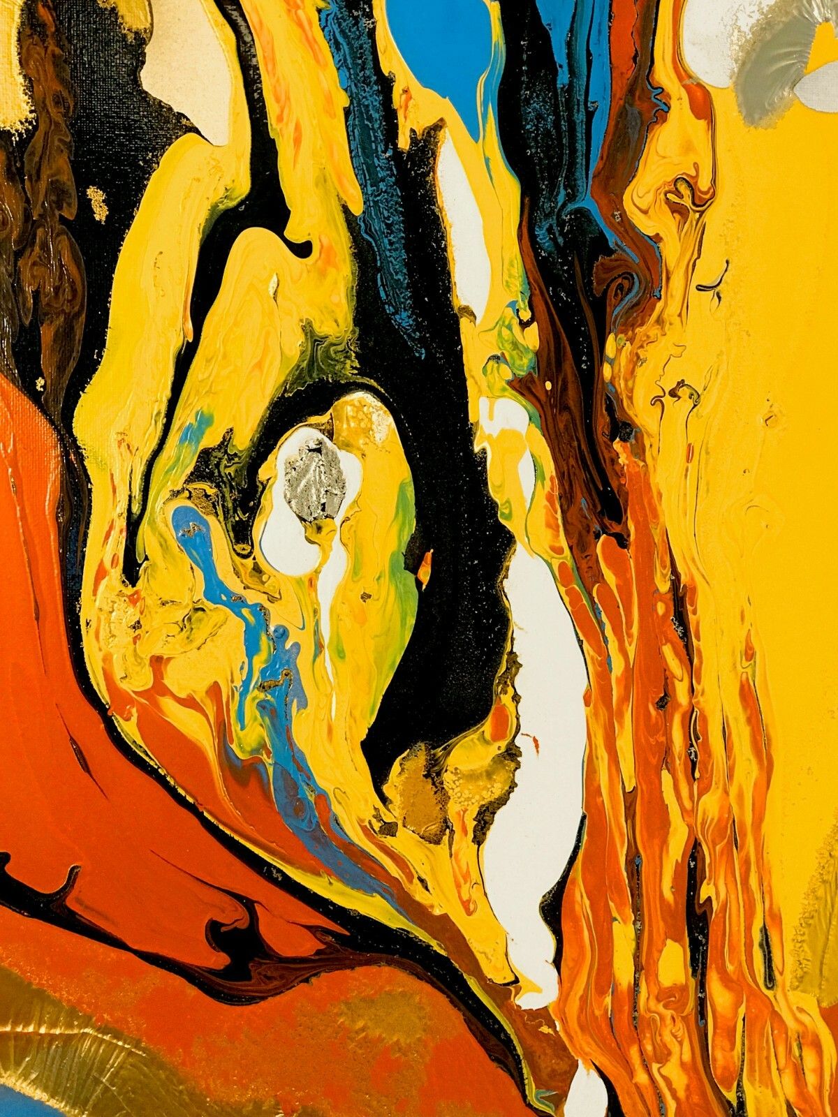1990 Melyna Dali Abstraction Painting Free Form Psychedelic Jackson Pollock photo Art