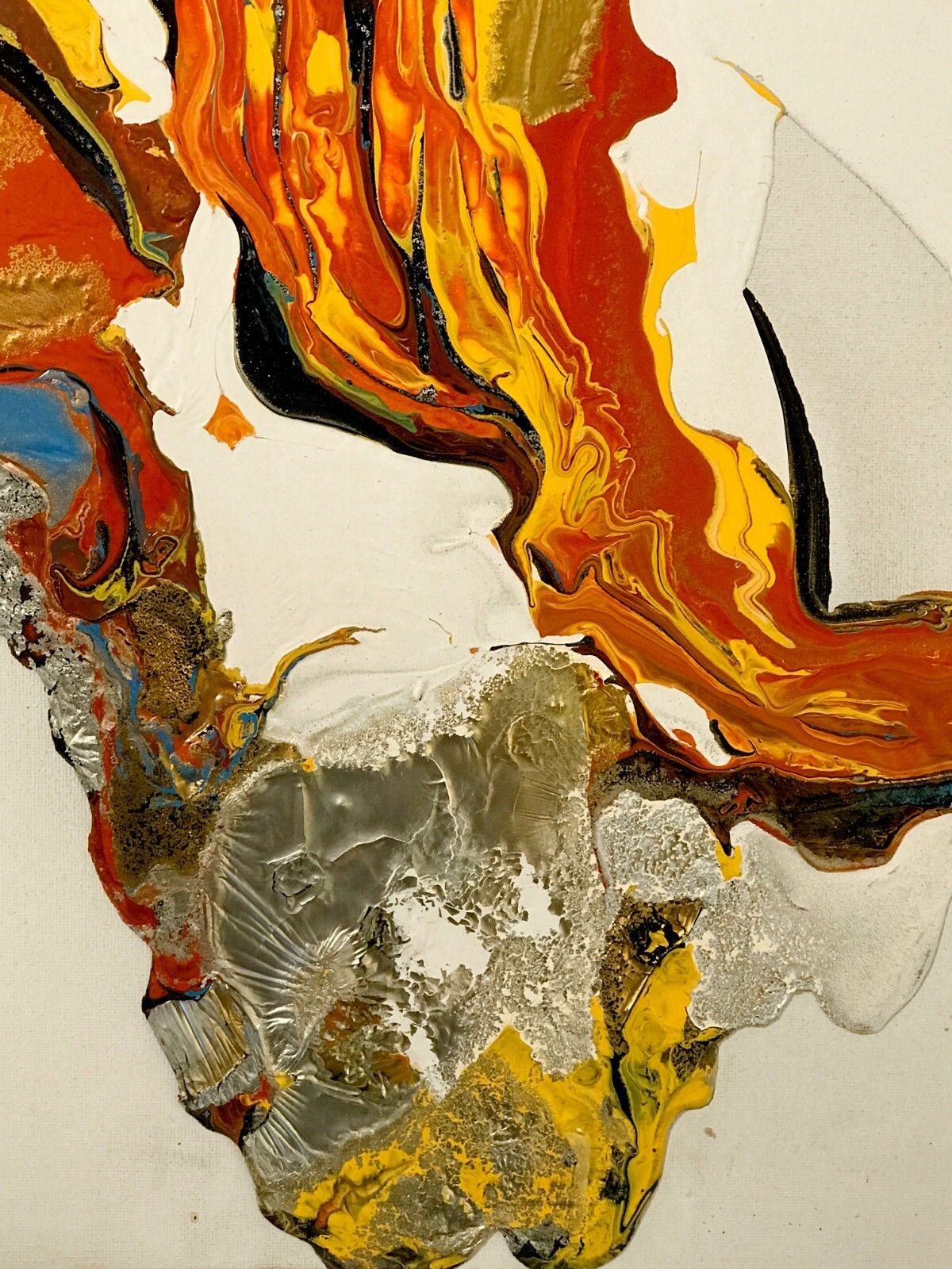 1990 Melyna Dali Abstraction Painting Free Form Psychedelic Jackson Pollock photo vinterior