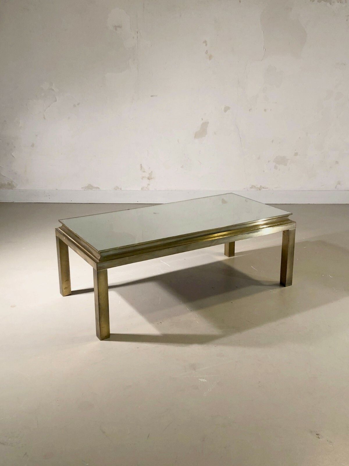 1970 House Jansen Art Deco Bronze Neo Classical Shabby Chic Bass Table Adnet