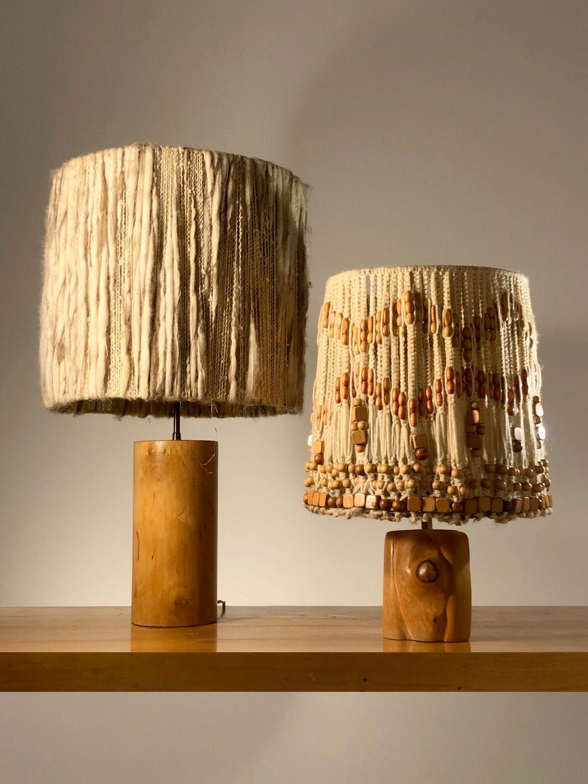 Lighting 1970 1 Hippie Lamp Modernist Brutalist Folk Art Tapestry Audoux Minnet photo