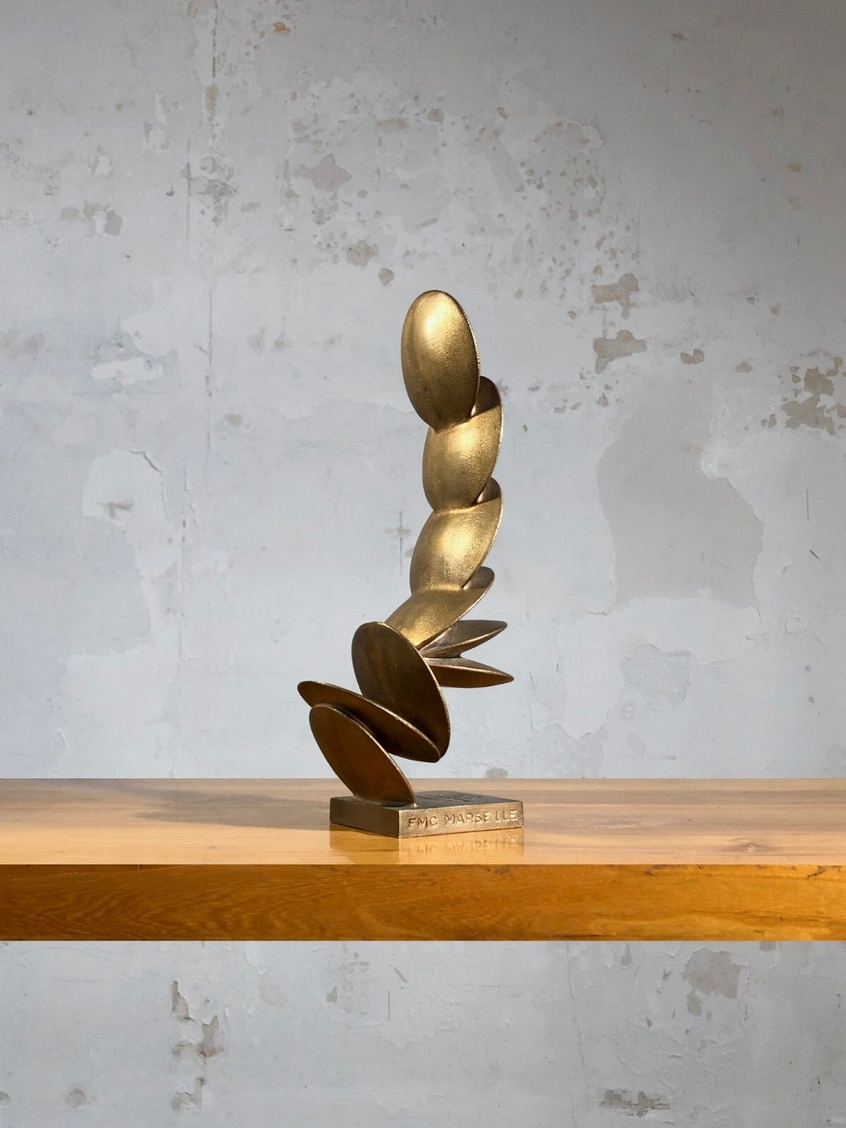 1990 Georges Saulterre Kinetic Sculpture Space Age Shabby Chic Bronze Pol Buri photo for sale