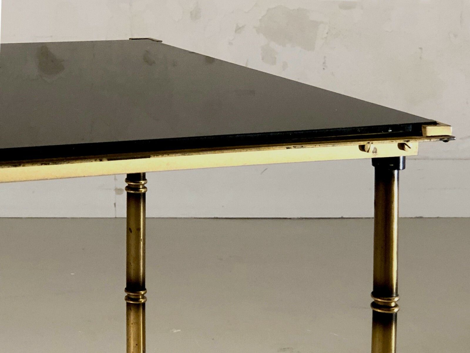 Furniture 1950 House Rings 2 Bamboo Coffee Table Art Deco Shabby Chic Neo Classical Adnet photo