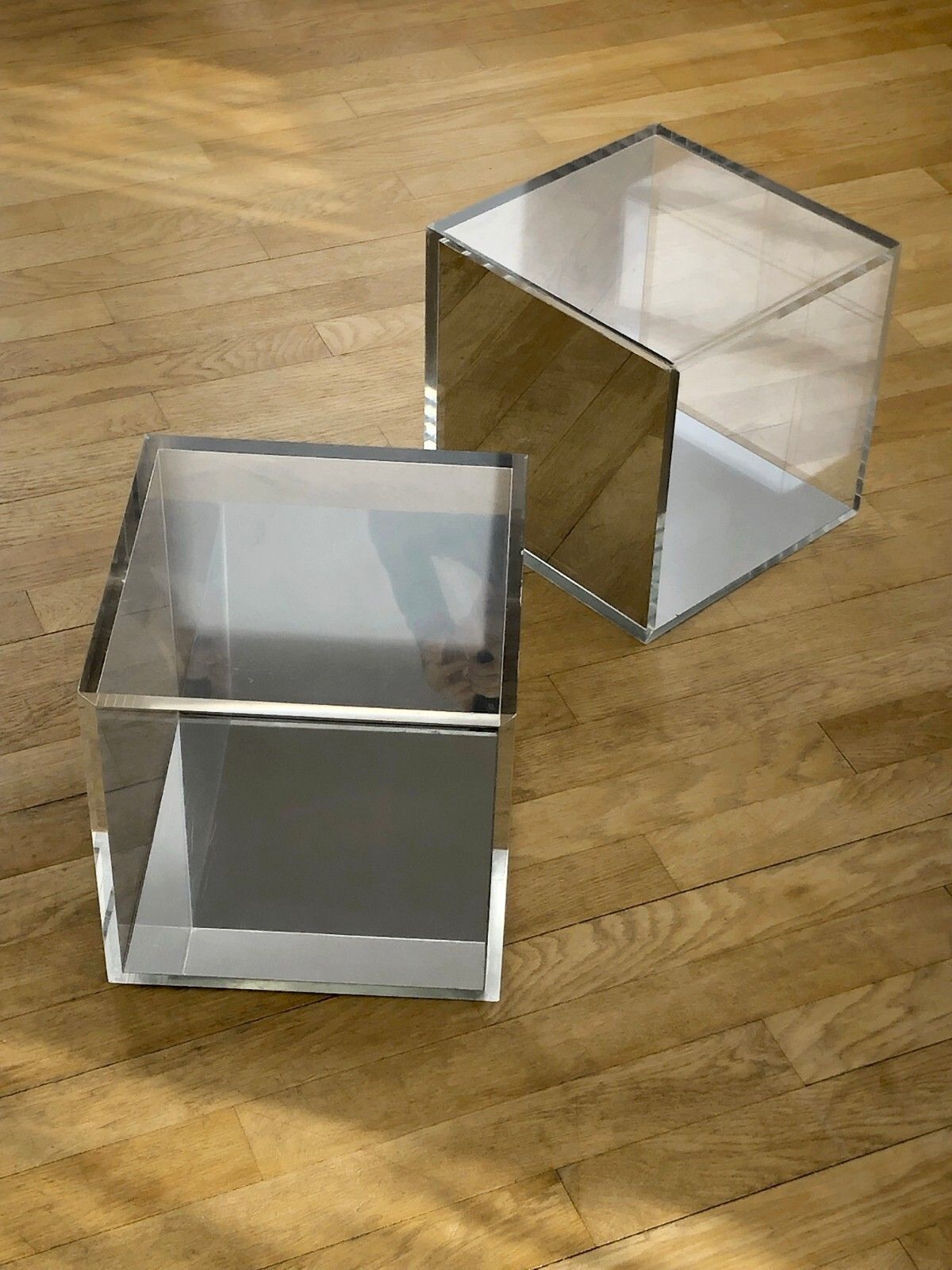 1970 2 Kinetic Bass Tables Post Modernist Space Age Lucite photo for sale