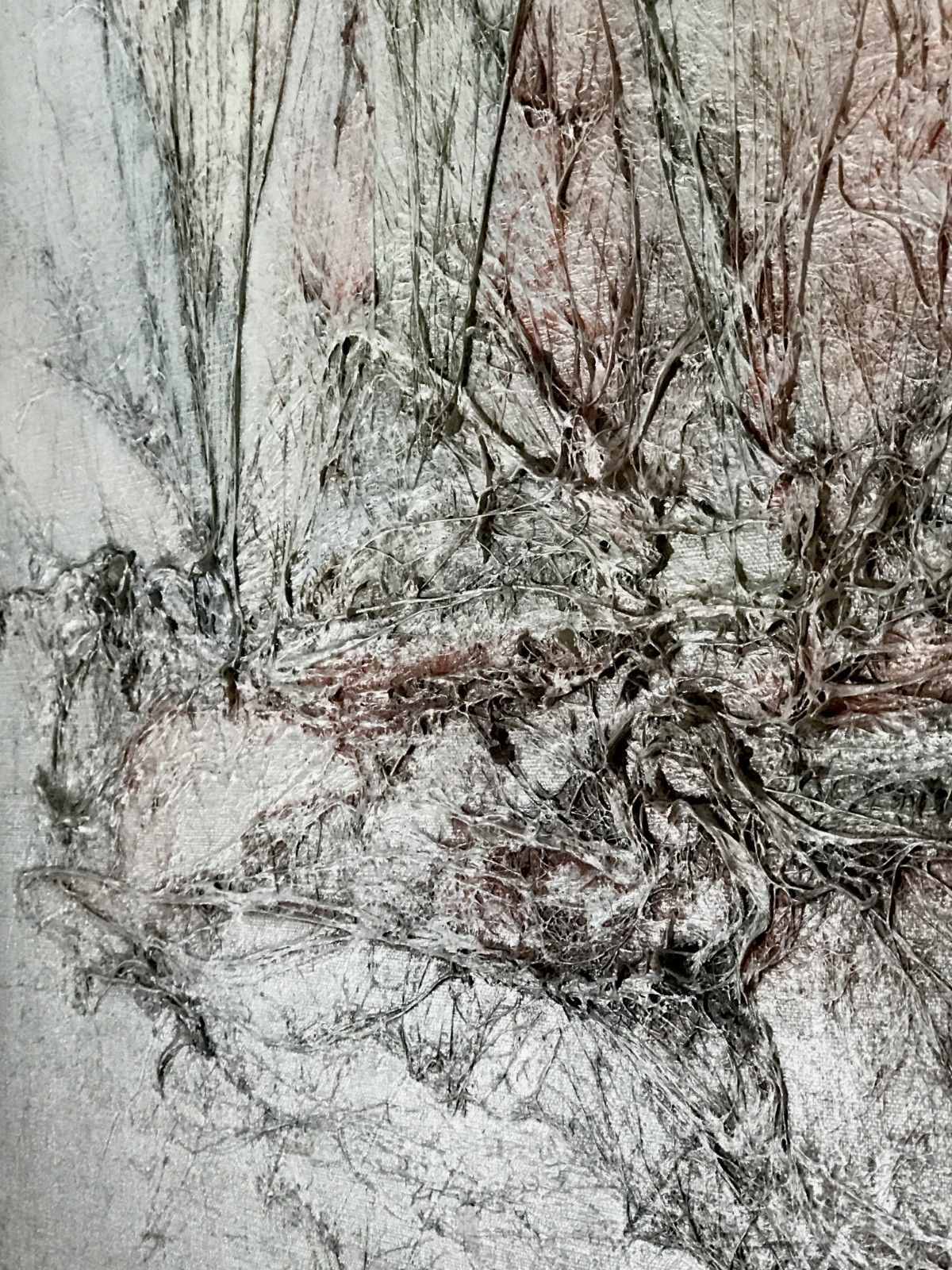 1970 Rene Lamoureux Modernist Painting Abstraction Lyrical Form Free Pollock photo vintage