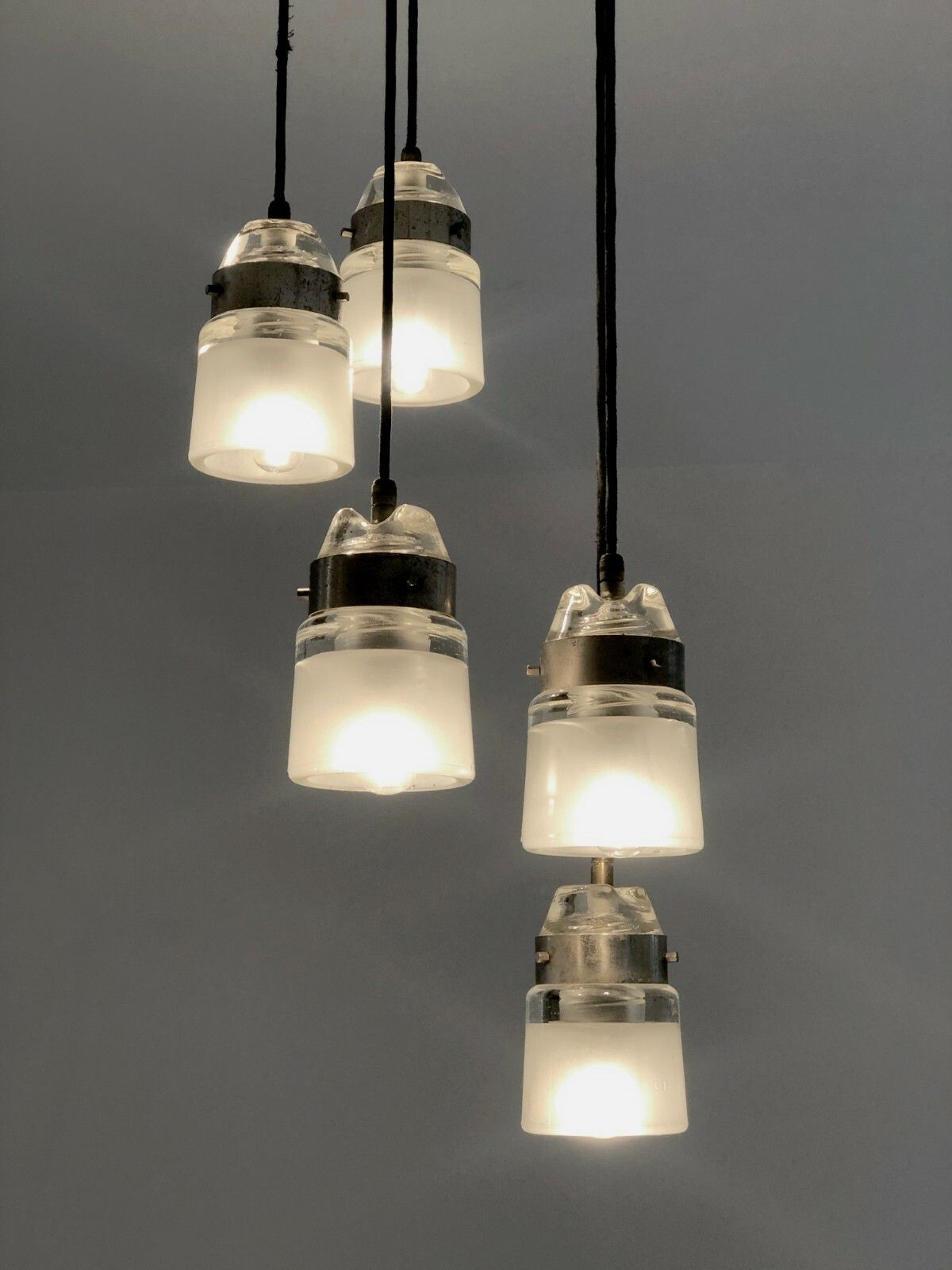 1960 Modernist Minimalist Chandelier Suspension Stilnovo Arteluce Oluce Colombo photo furniture