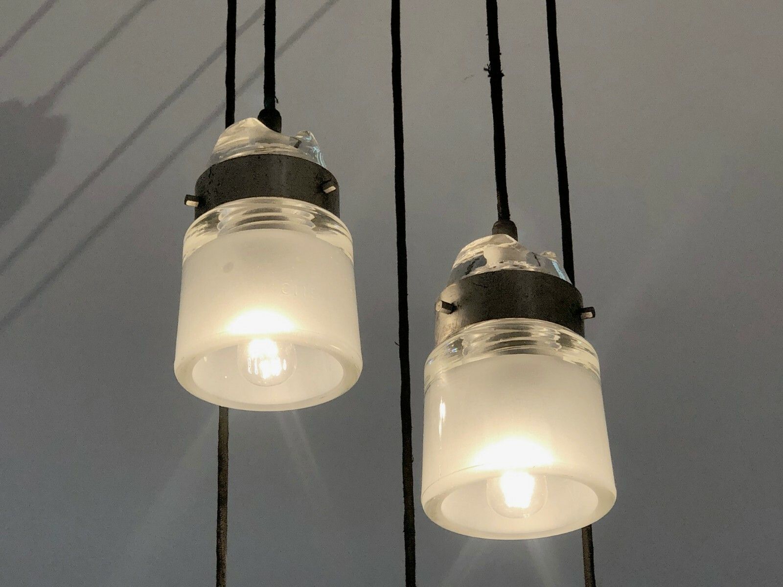 1960 Modernist Minimalist Chandelier Suspension Stilnovo Arteluce Oluce Colombo photo vinterior