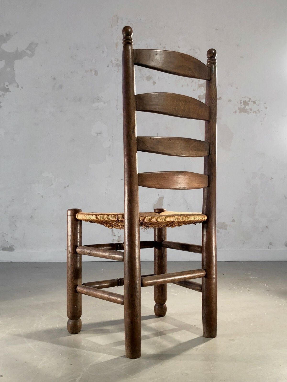 Furniture 1950 Charles Dudouyt 8 Chairs Modernist Brutalist Audoux Minnet Chapo Perriand photo