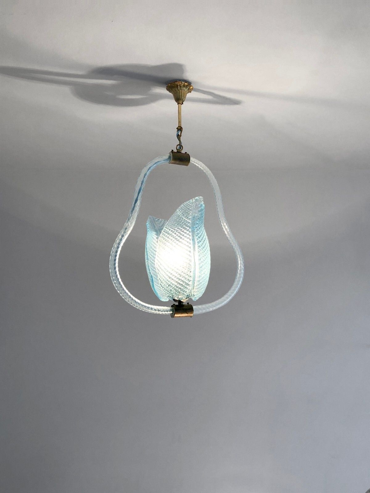 1970 Barovier & Toso Murano Art Deco Shabby Chic Neo Classical Chandelier Suspension photo vinterior