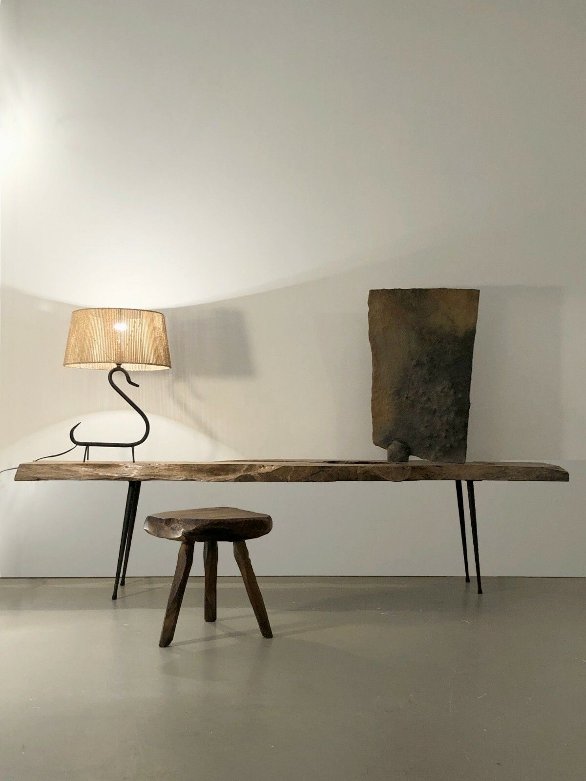 1950 Modernist Brutalist Free Form Coffee Table Nakashima Chapo Marolles photo furniture