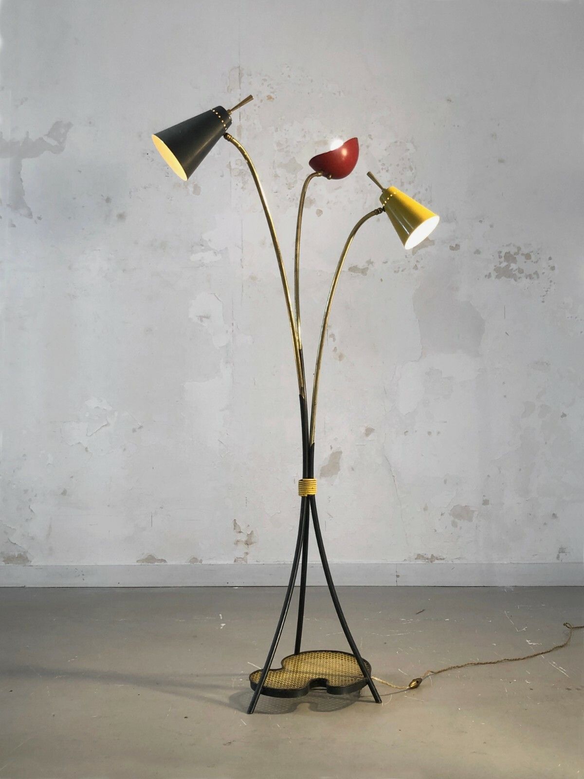 1950 Tripod Lamp Modernist Shabby Chic Lunel Mategot Stilnovo Arredoluce