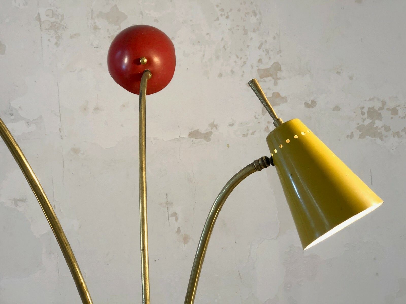 Lighting 1950 Tripod Lamp Modernist Shabby Chic Lunel Mategot Stilnovo Arredoluce photo