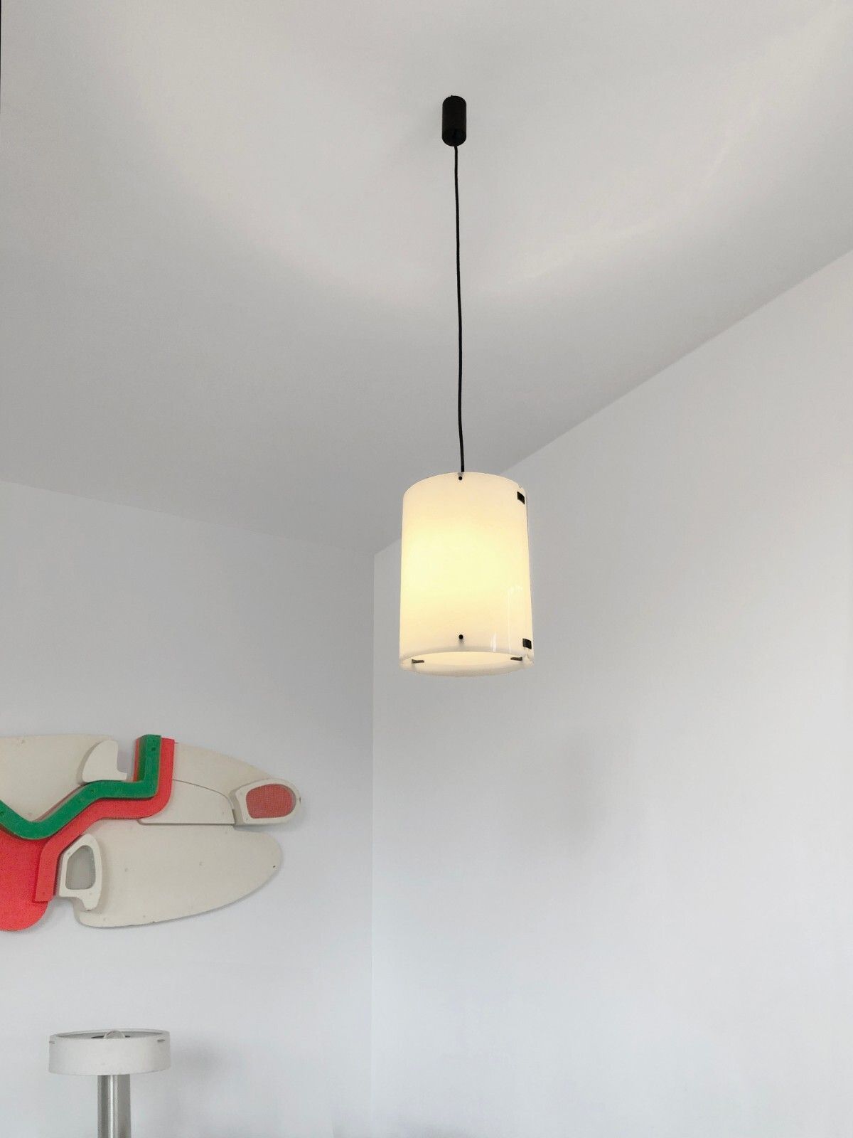 photo vinterior 1950 Tito Agnoli O Luce Suspension Chandelier Modernist Stilnovo Arteluce Ostuni