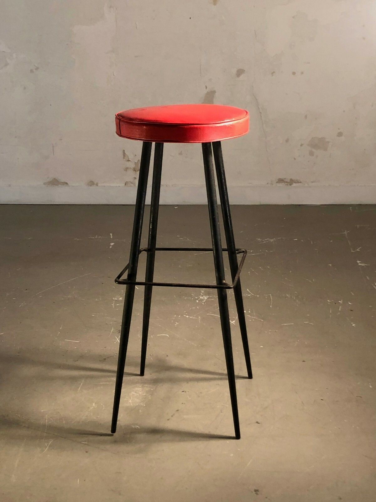 1950 Modernist Bar Stool Reconstruction Fifties Free Form Mategot Hitier photo buy