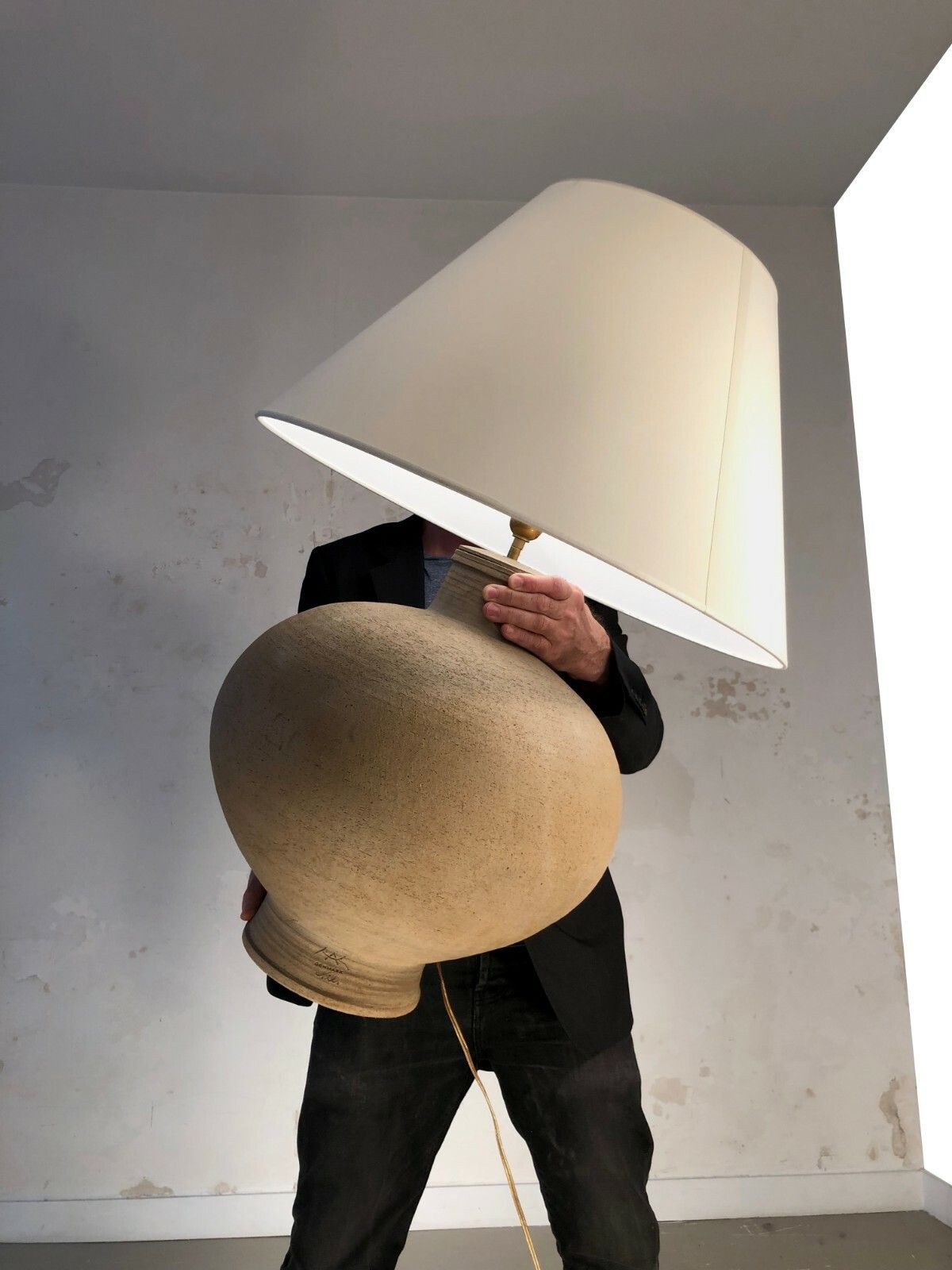 1950 Nils Kahler Ceramic Lamp Modernist Scandinavian Dansk Denmark photo vinterior
