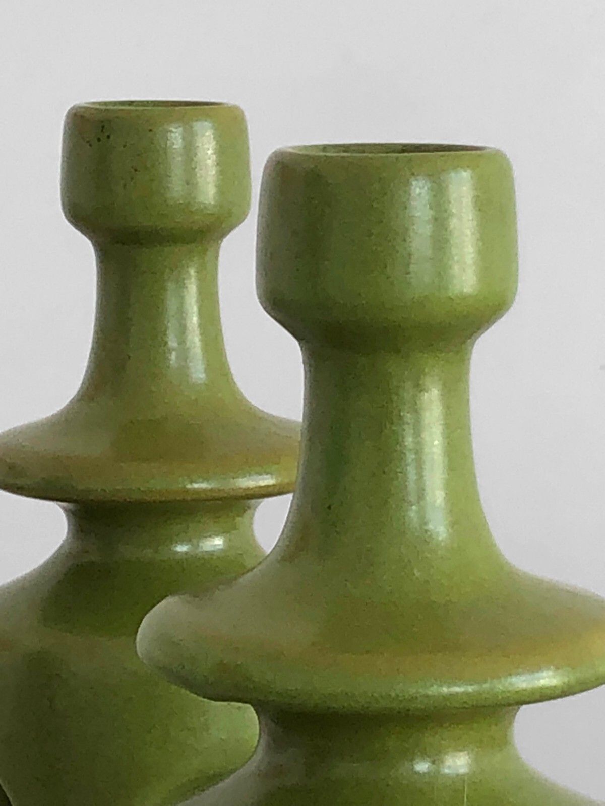 1950 Andre Baud 2 Candlesticks Ceramic Candlesticks Vallauris Jouve Ruelland photo vinterior