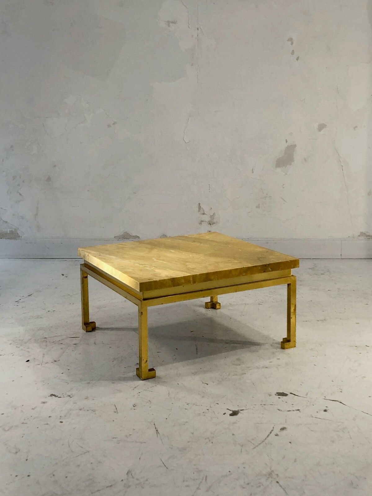 1970 House Ramsey Marble Low Table Post Modernist Shabby Chic Roger Thibier
